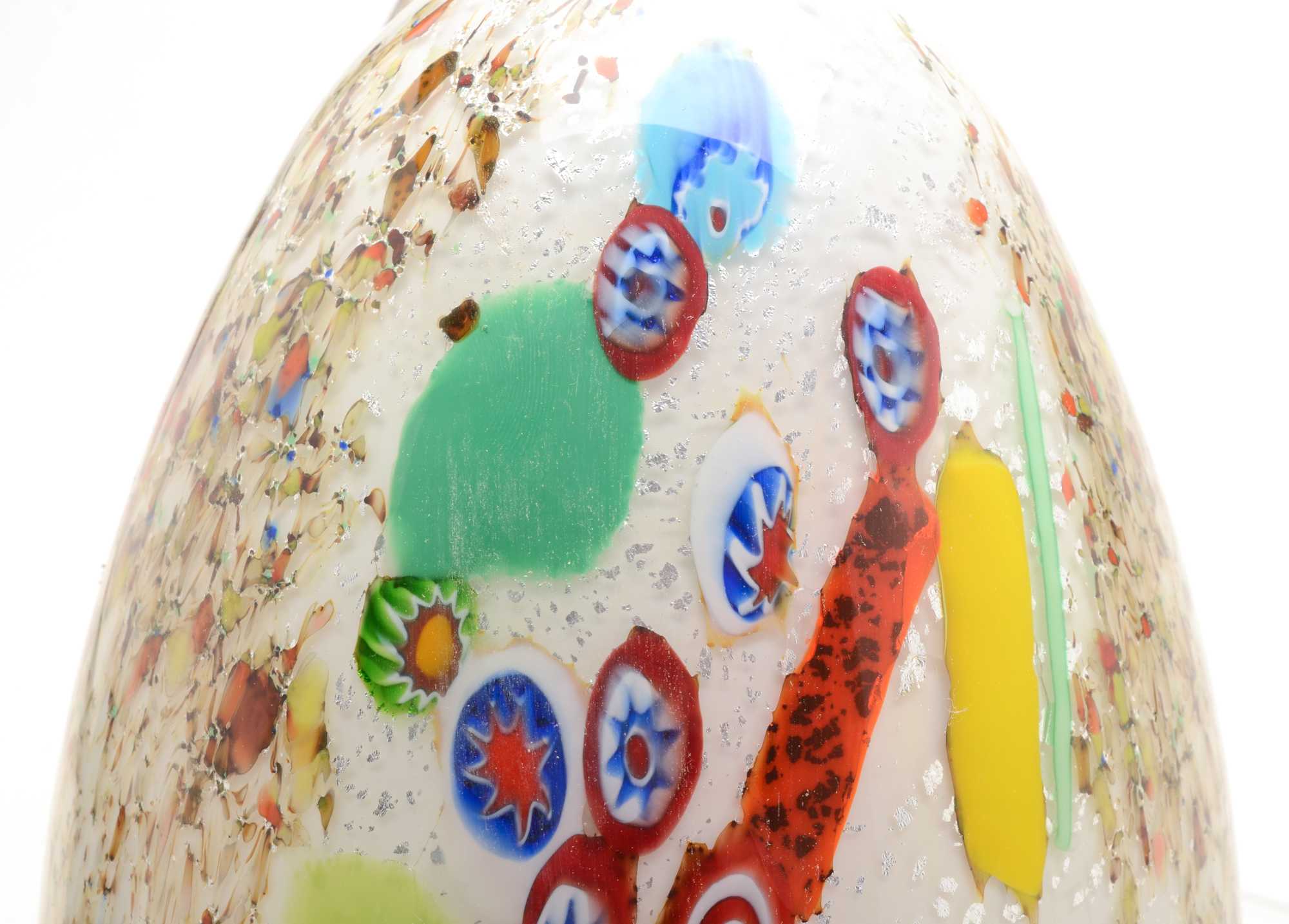 Millefiori Style Blown Glass Pendant Light