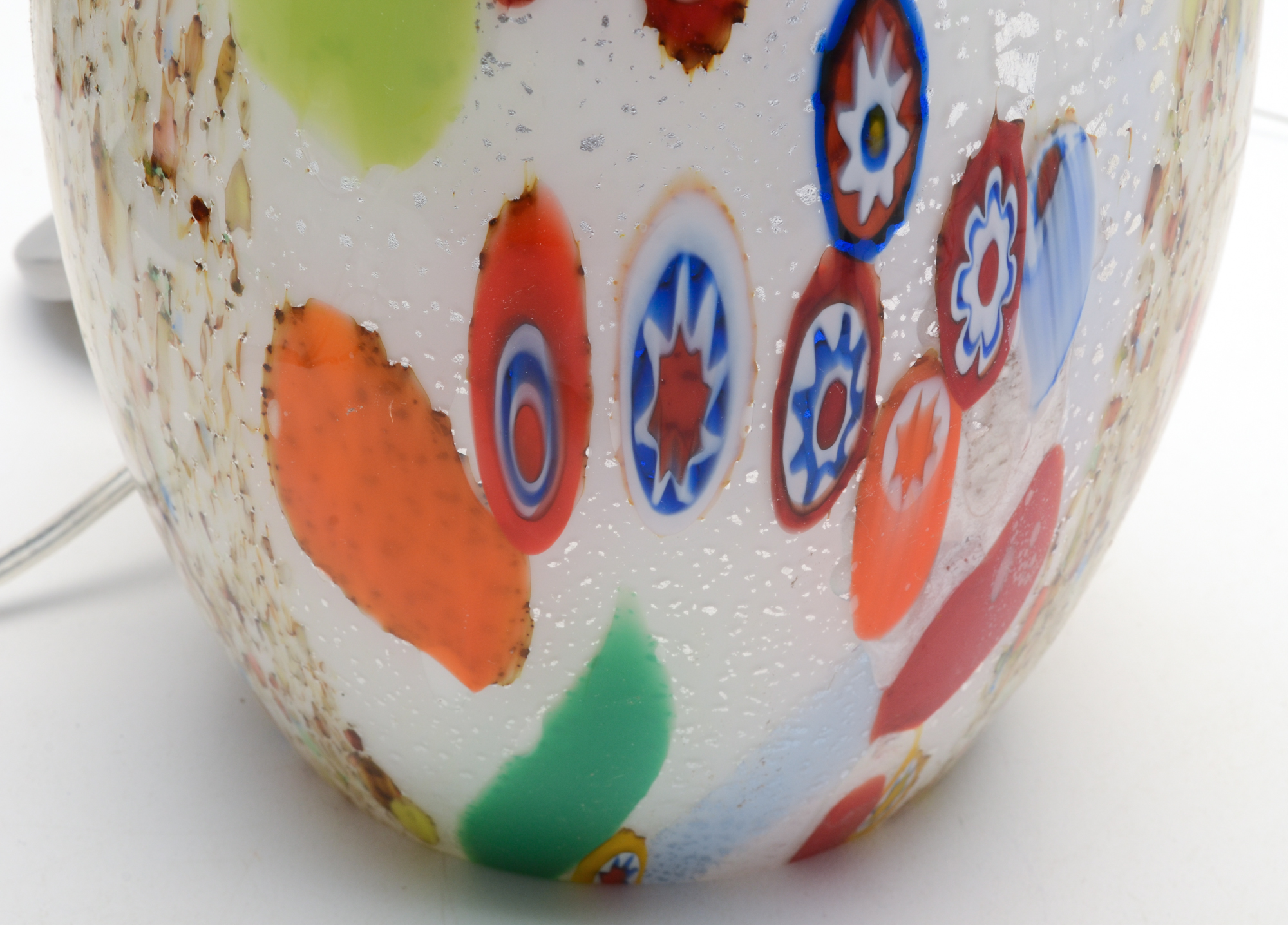 Millefiori Style Blown Glass Pendant Light