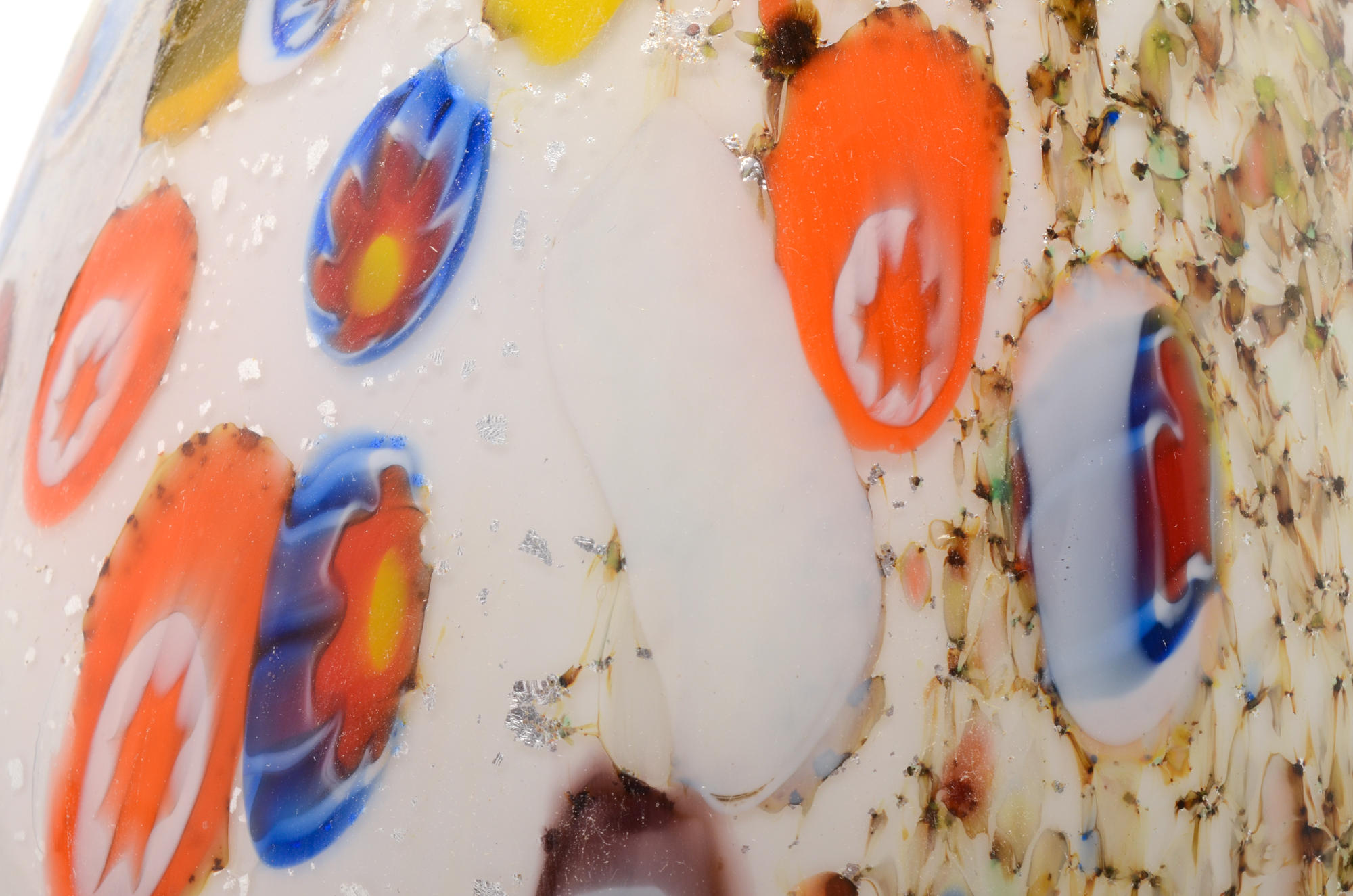 Millefiori Style Blown Glass Pendant Light