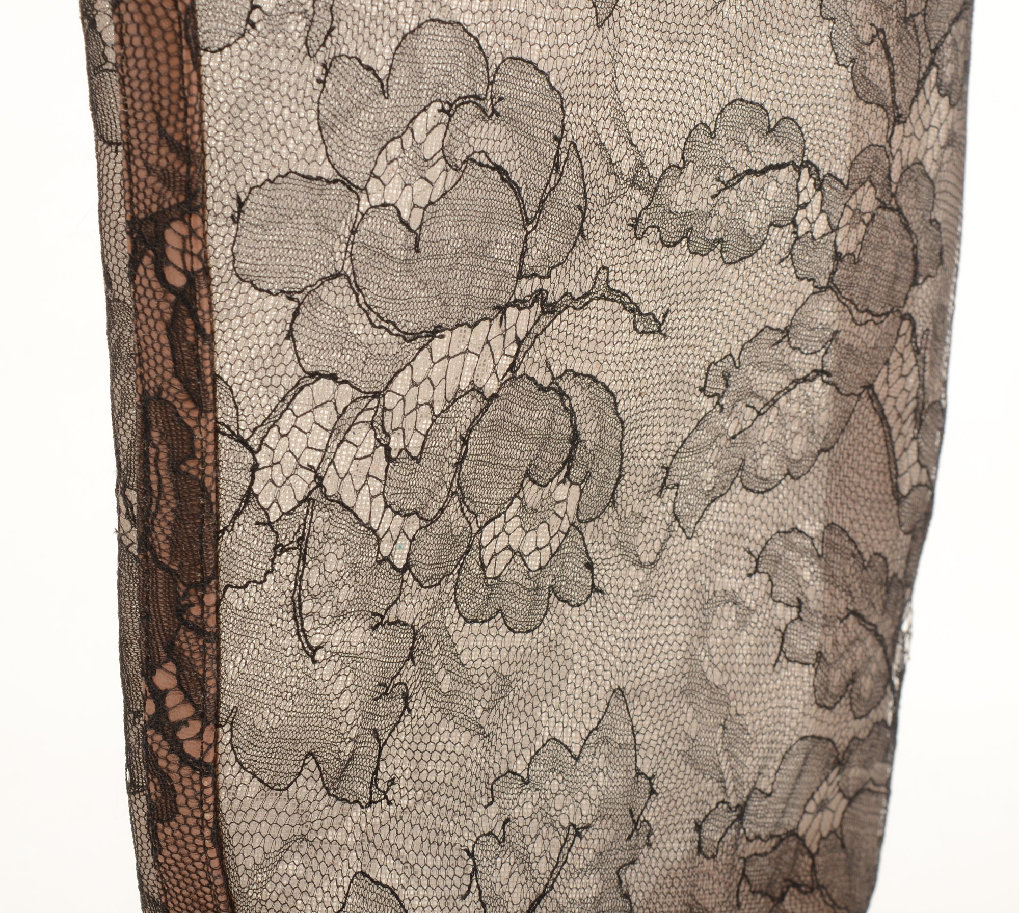 Valentino Brown Lace Knee-High Boots