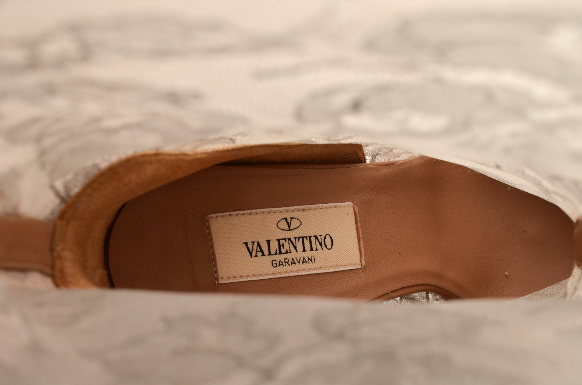 Valentino Brown Lace Knee-High Boots