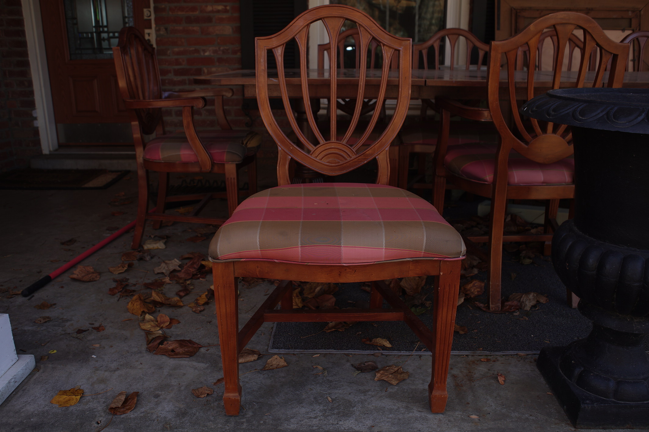 Federal Style Dining Table and Ten Chairs