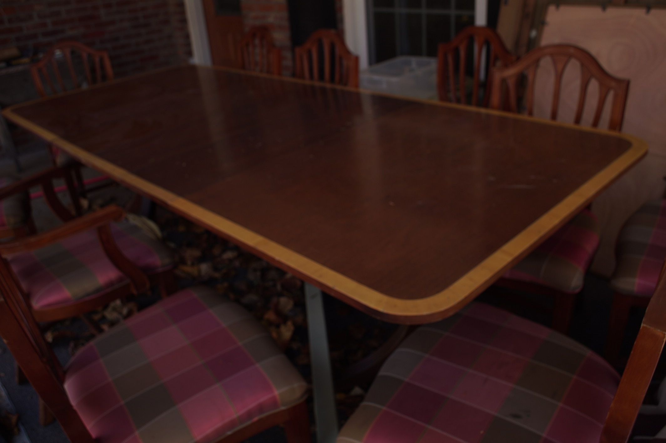 Federal Style Dining Table and Ten Chairs