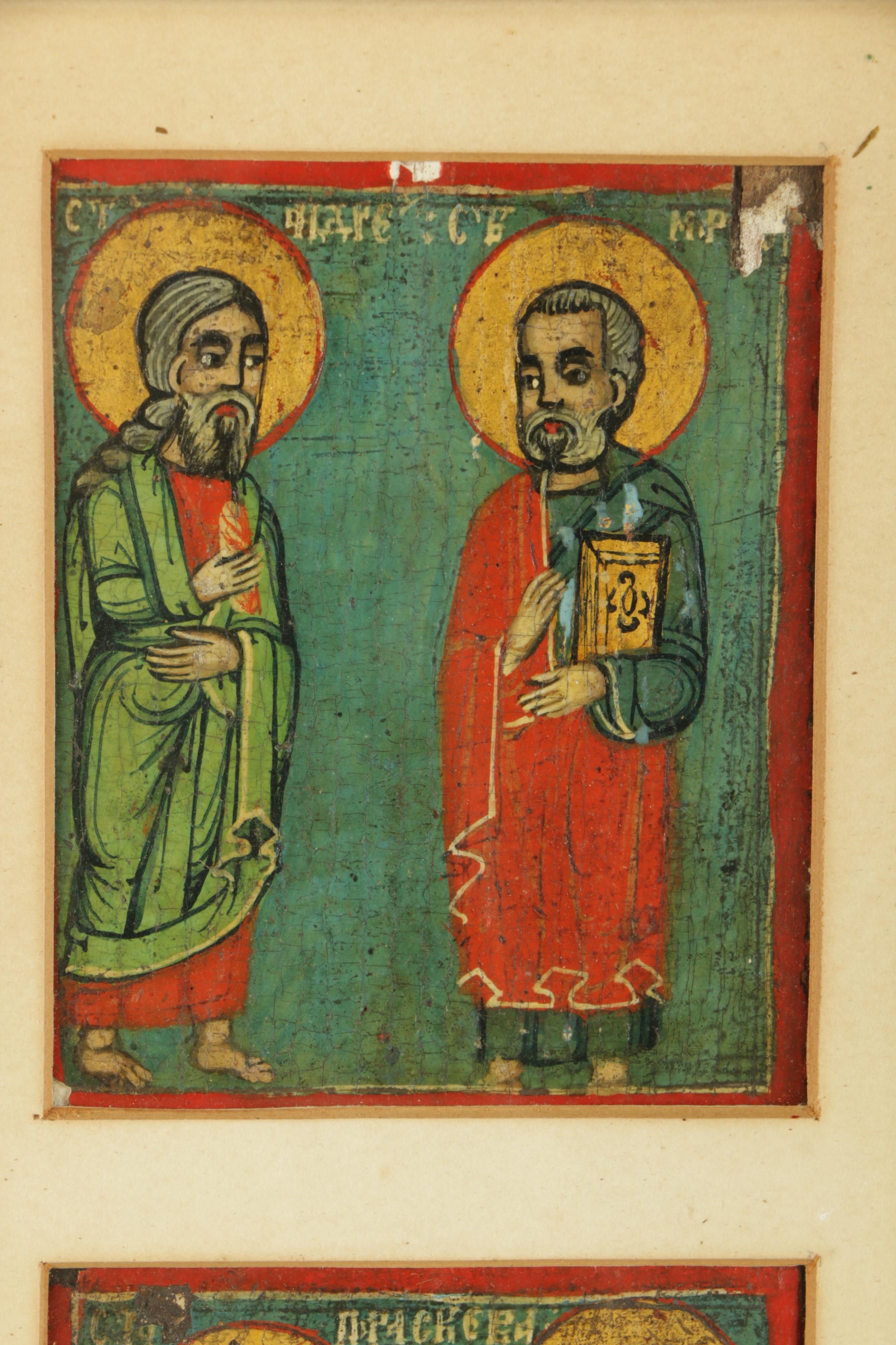 Hand-Painted Russian Icons of Christian Figures