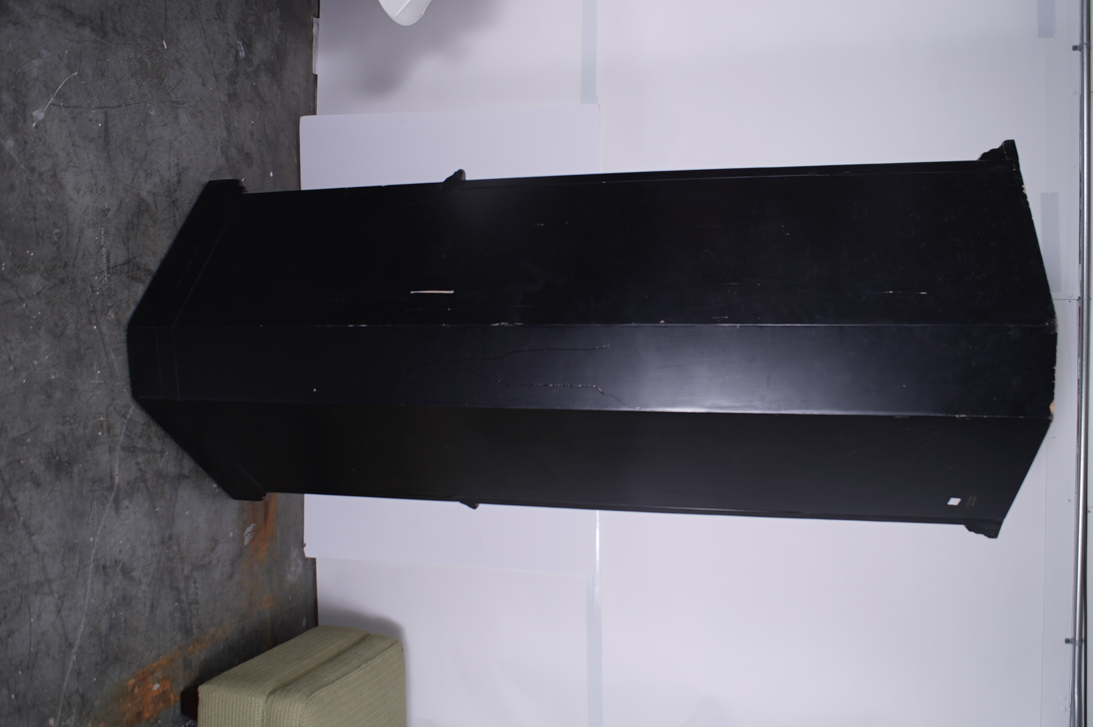 Colonial Style Shell Carved Painted Corner Cabinet by Hooker Furniture