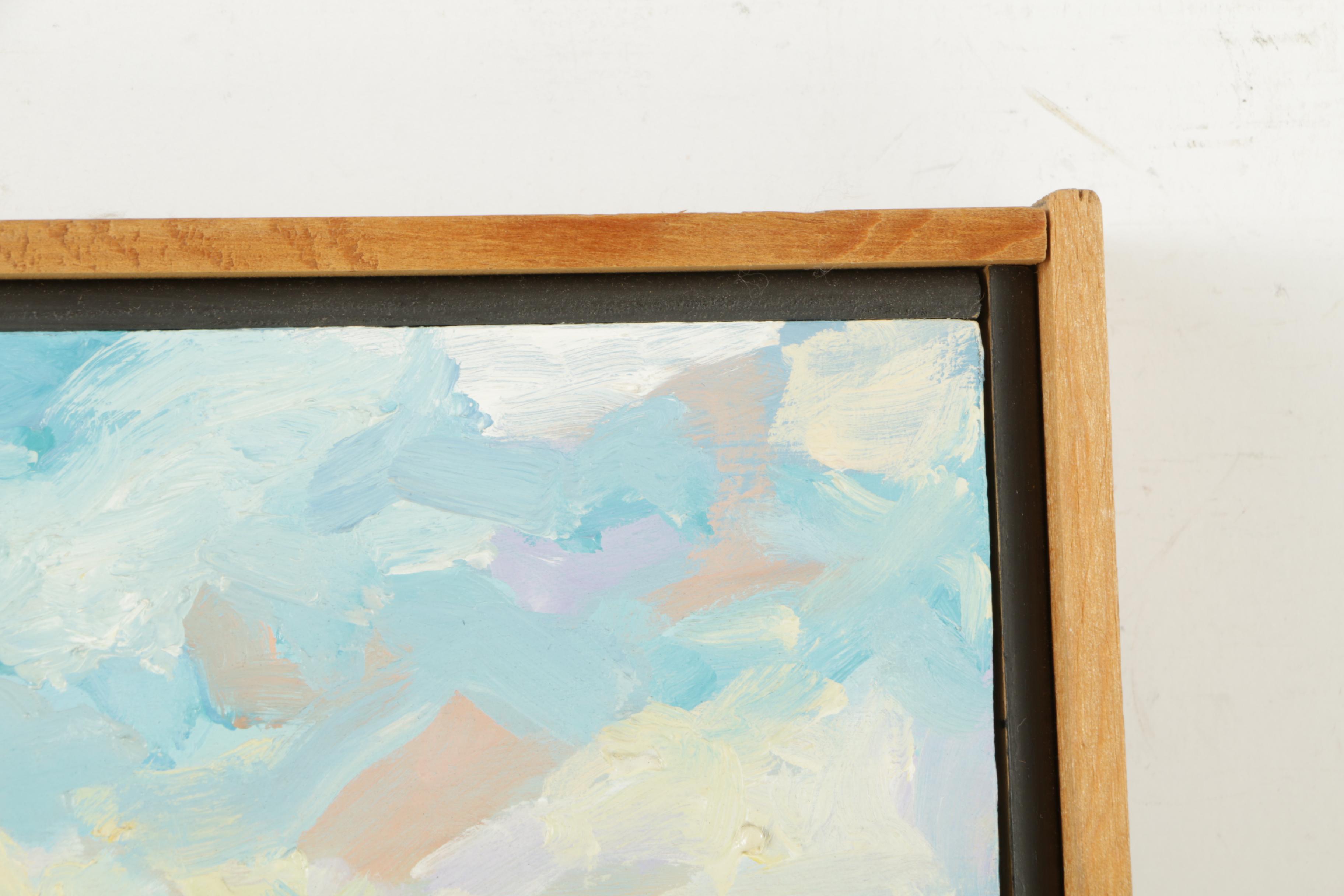 O. Tyborski Oil Painting on Board "On The Road Again"