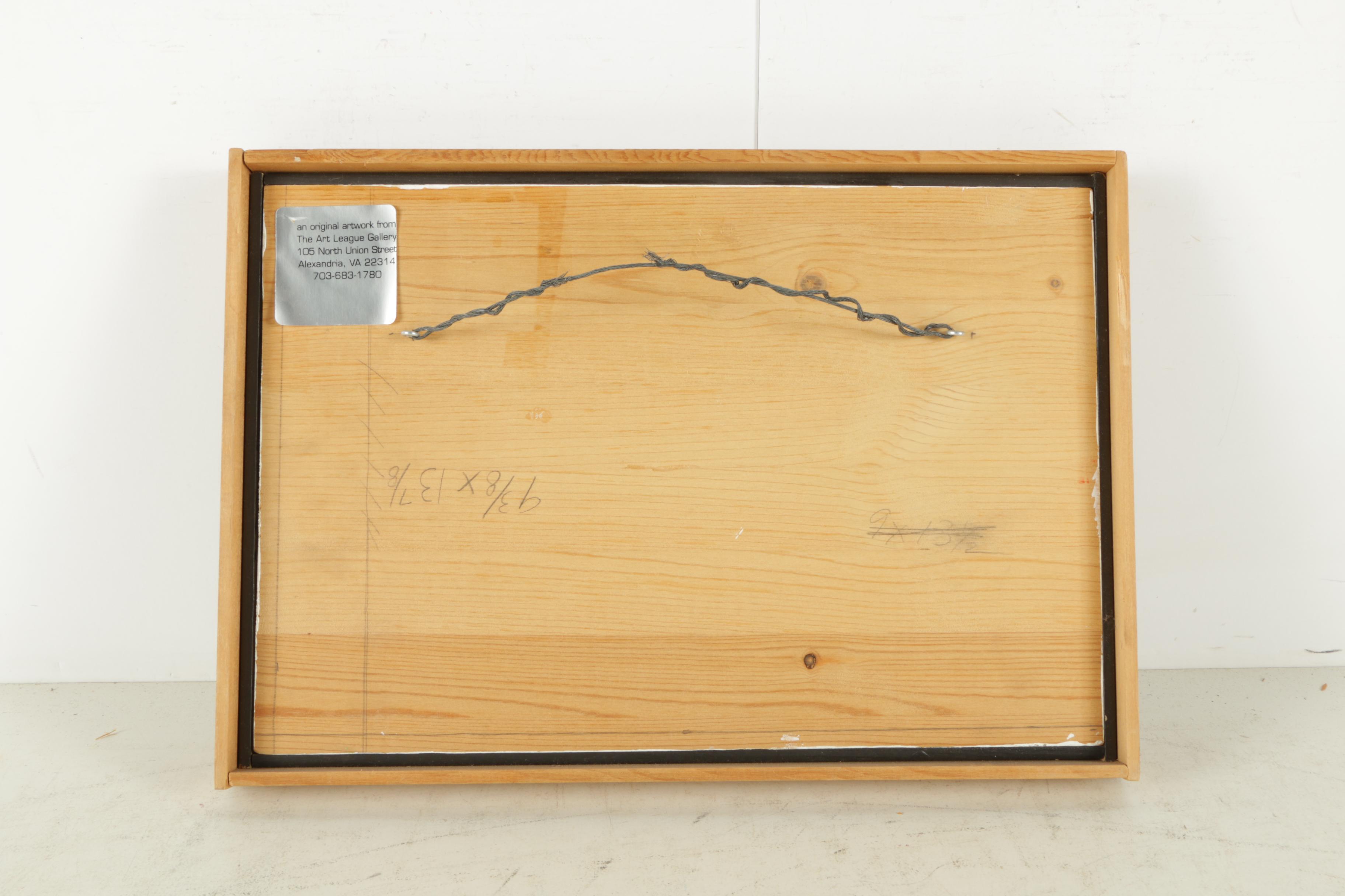 O. Tyborski Oil Painting on Board "On The Road Again"