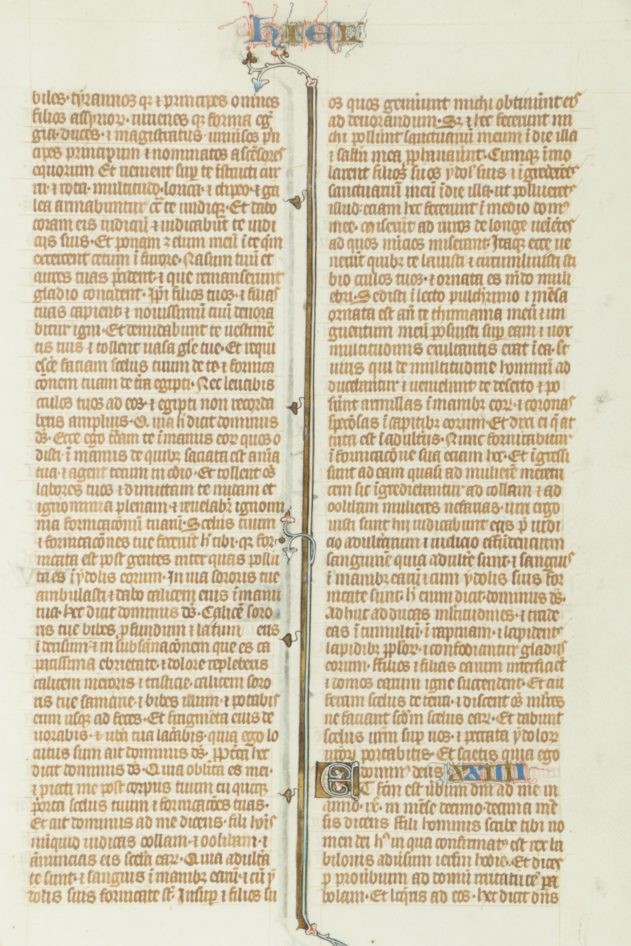 Medieval Hand-Painted Double-Sided Latin Manuscript on Vellum