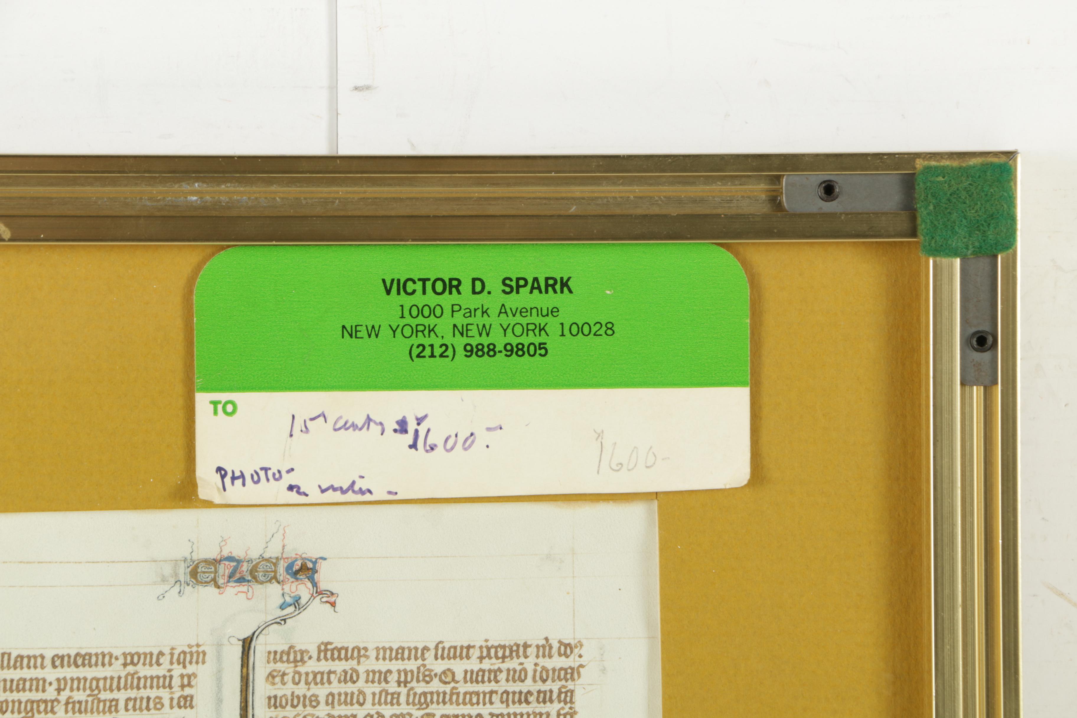 Medieval Hand-Painted Double-Sided Latin Manuscript on Vellum