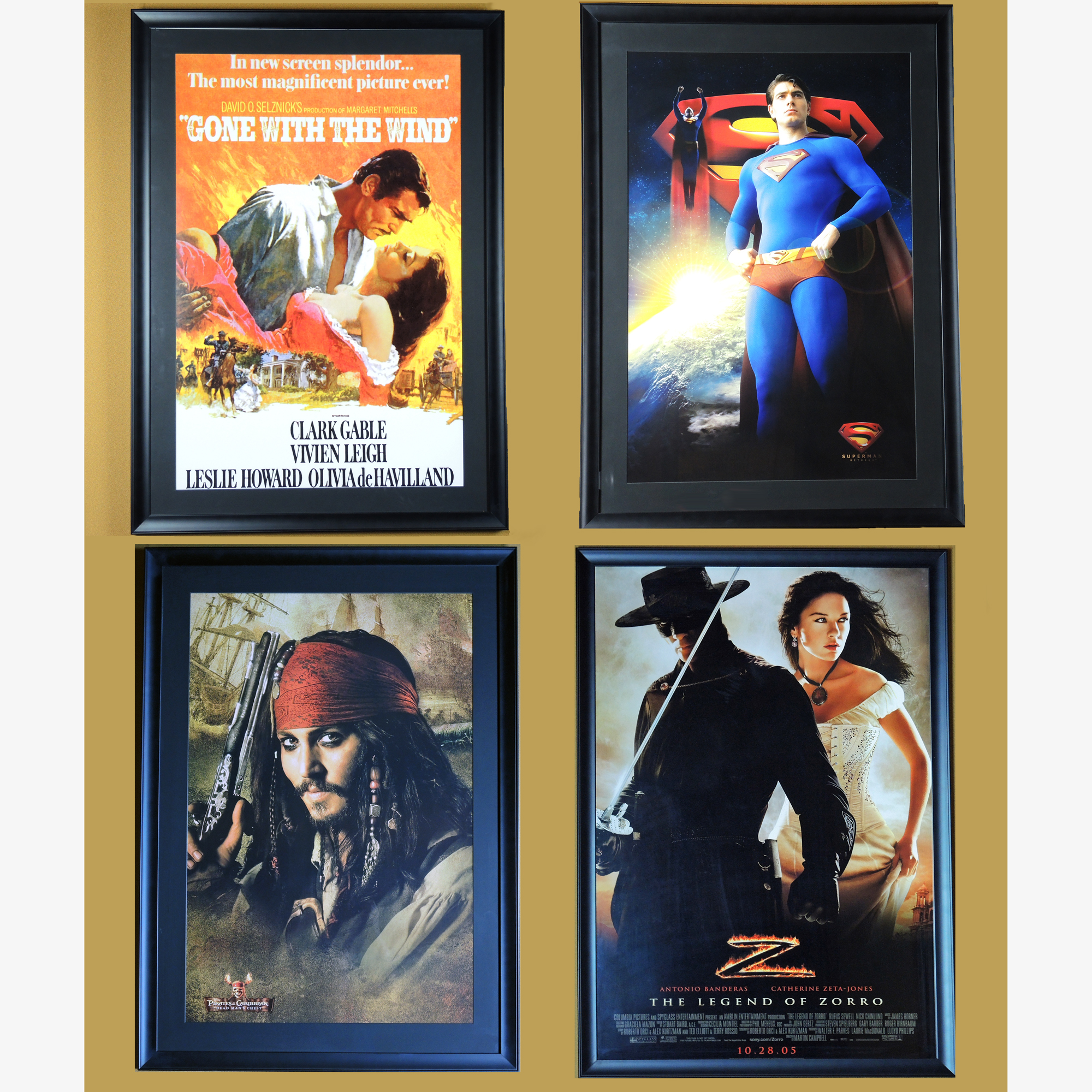 Framed Reproduction Movie Theater Posters
