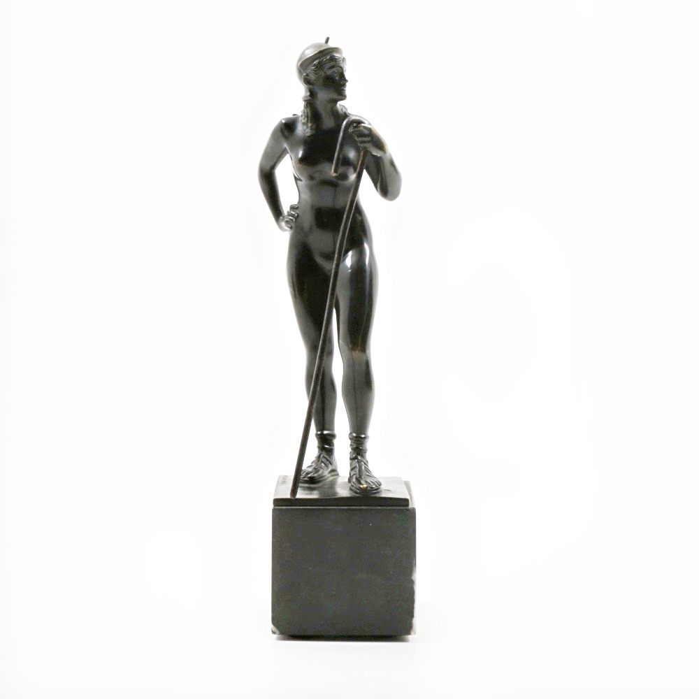 Wilhelm Wandschneider Classical Female Warrior Bronze Sculpture