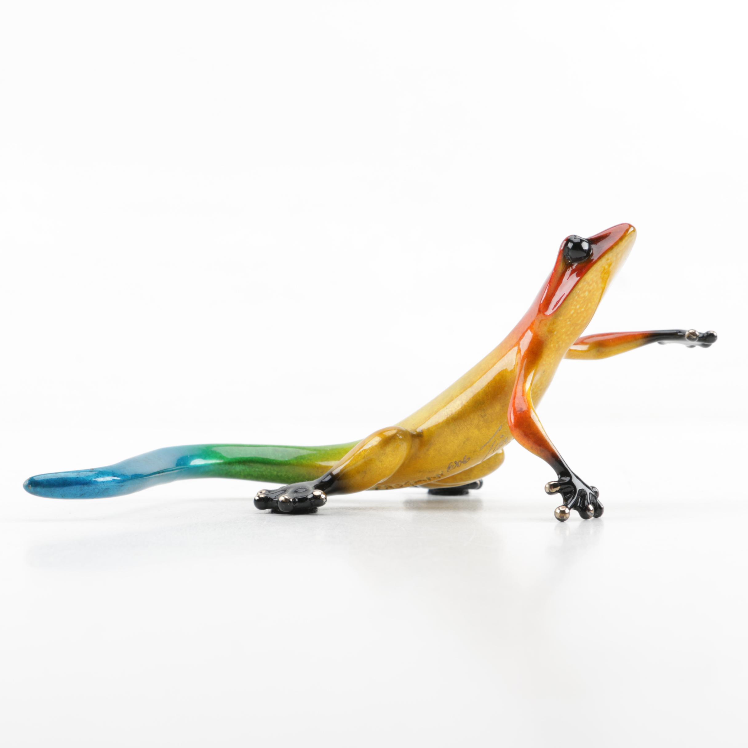 Frogman Bronze Limited Edition Gecko Figurine "Kiki"