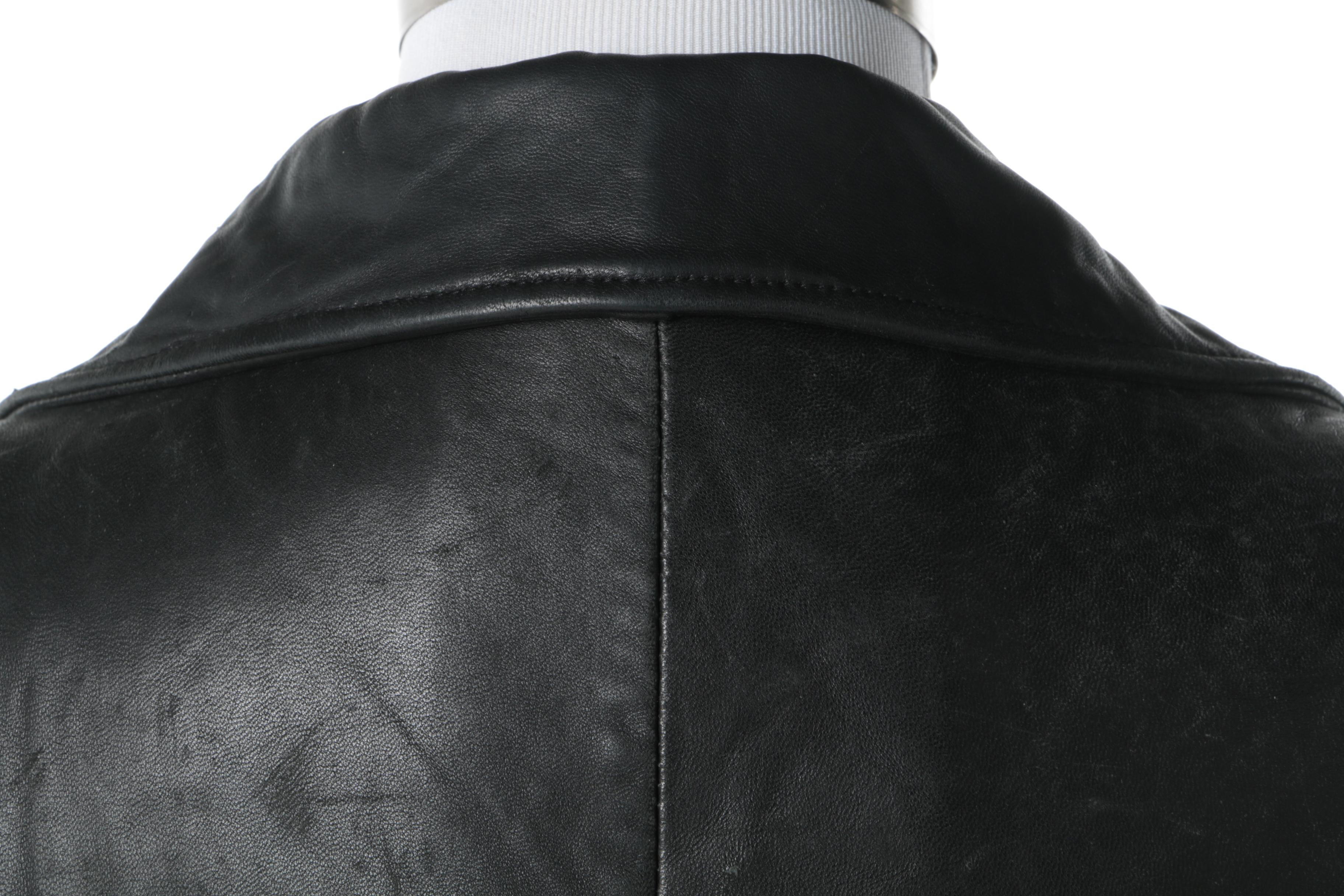 Women's LNR by la Nouvelle Renaissance Black Leather Coat