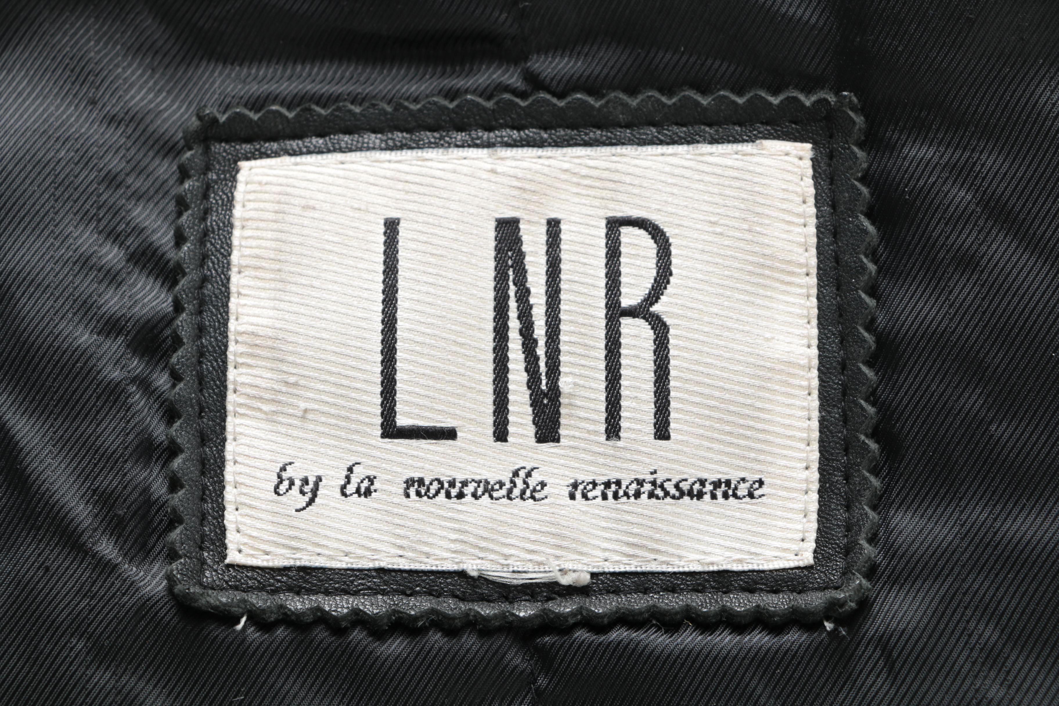 Women's LNR by la Nouvelle Renaissance Black Leather Coat
