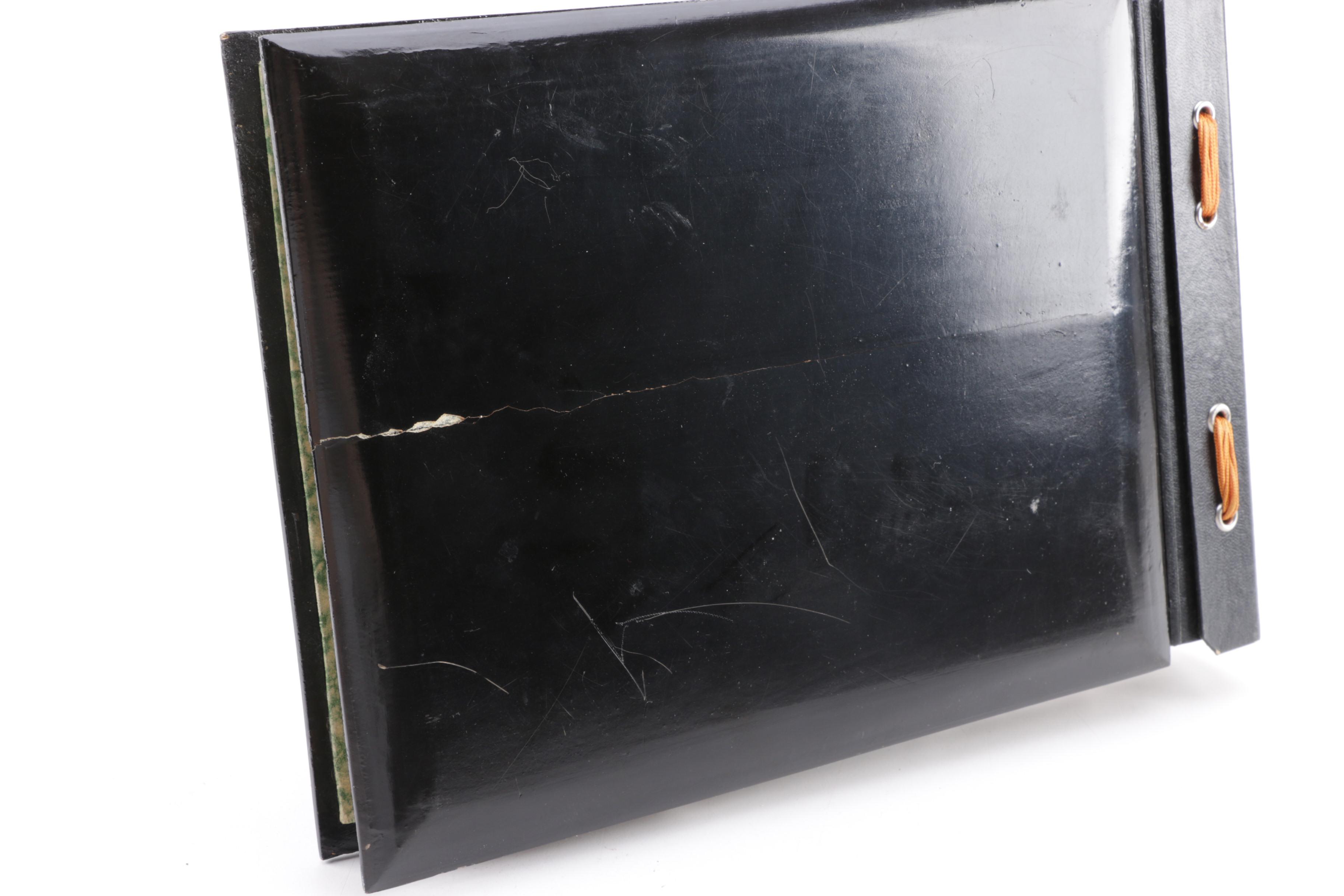 Pair of Scrapbooks with Cord Bindings