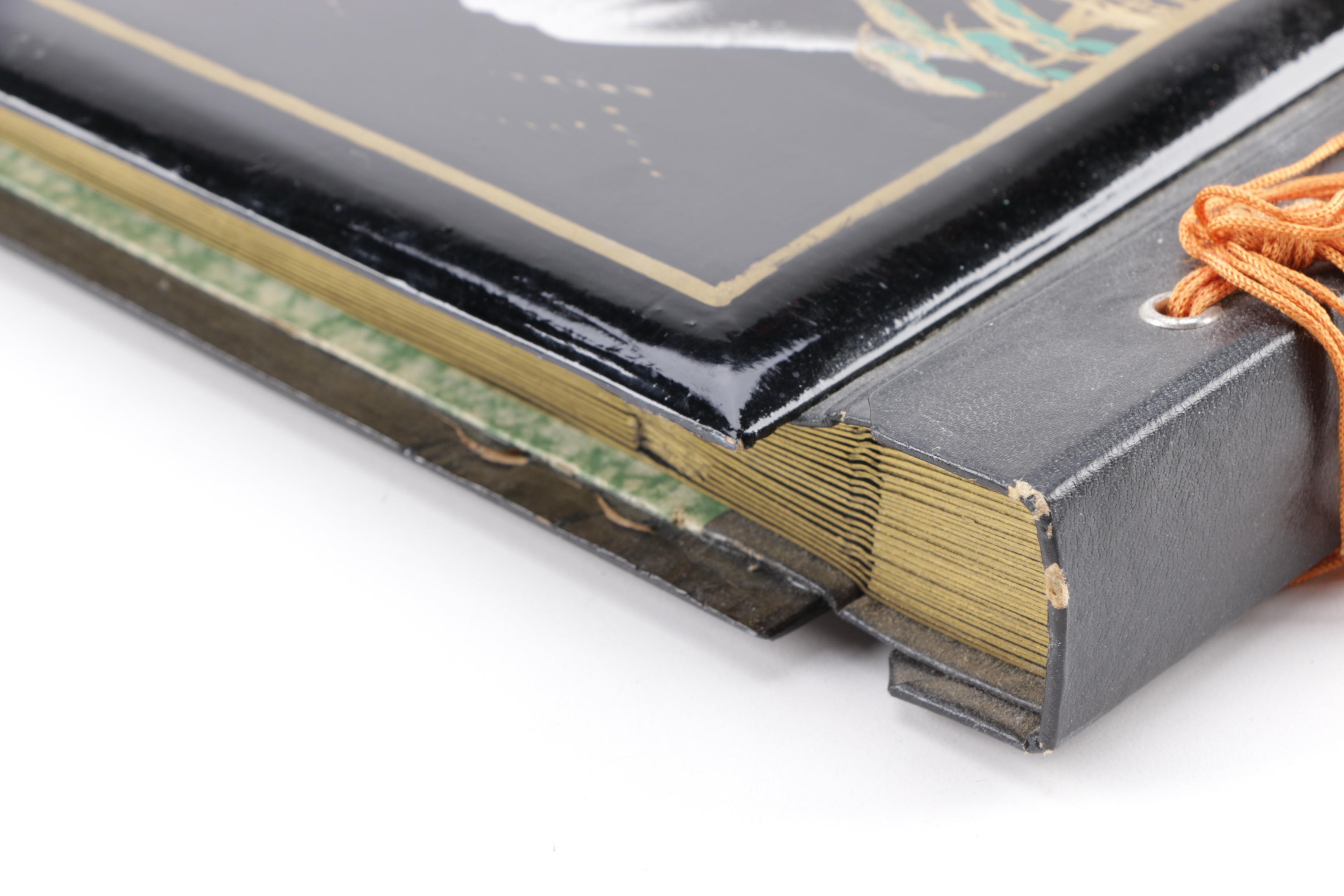 Pair of Scrapbooks with Cord Bindings