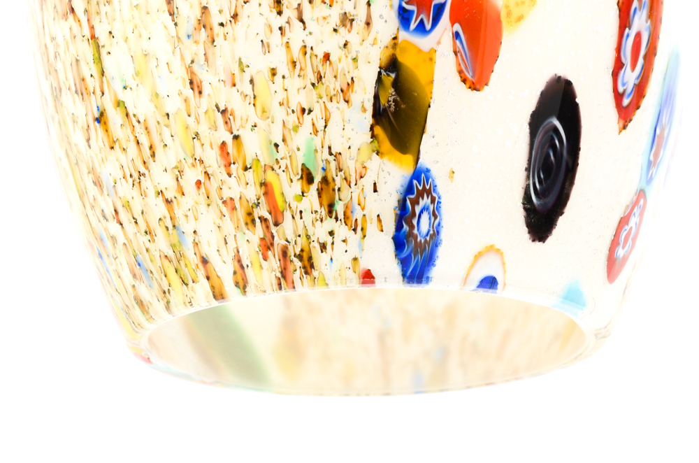 Millefiori Style Blown Glass Pendant Light