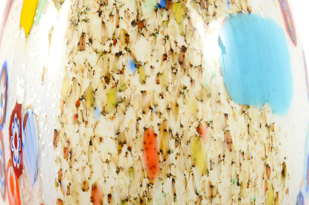 Millefiori Style Blown Glass Pendant Light