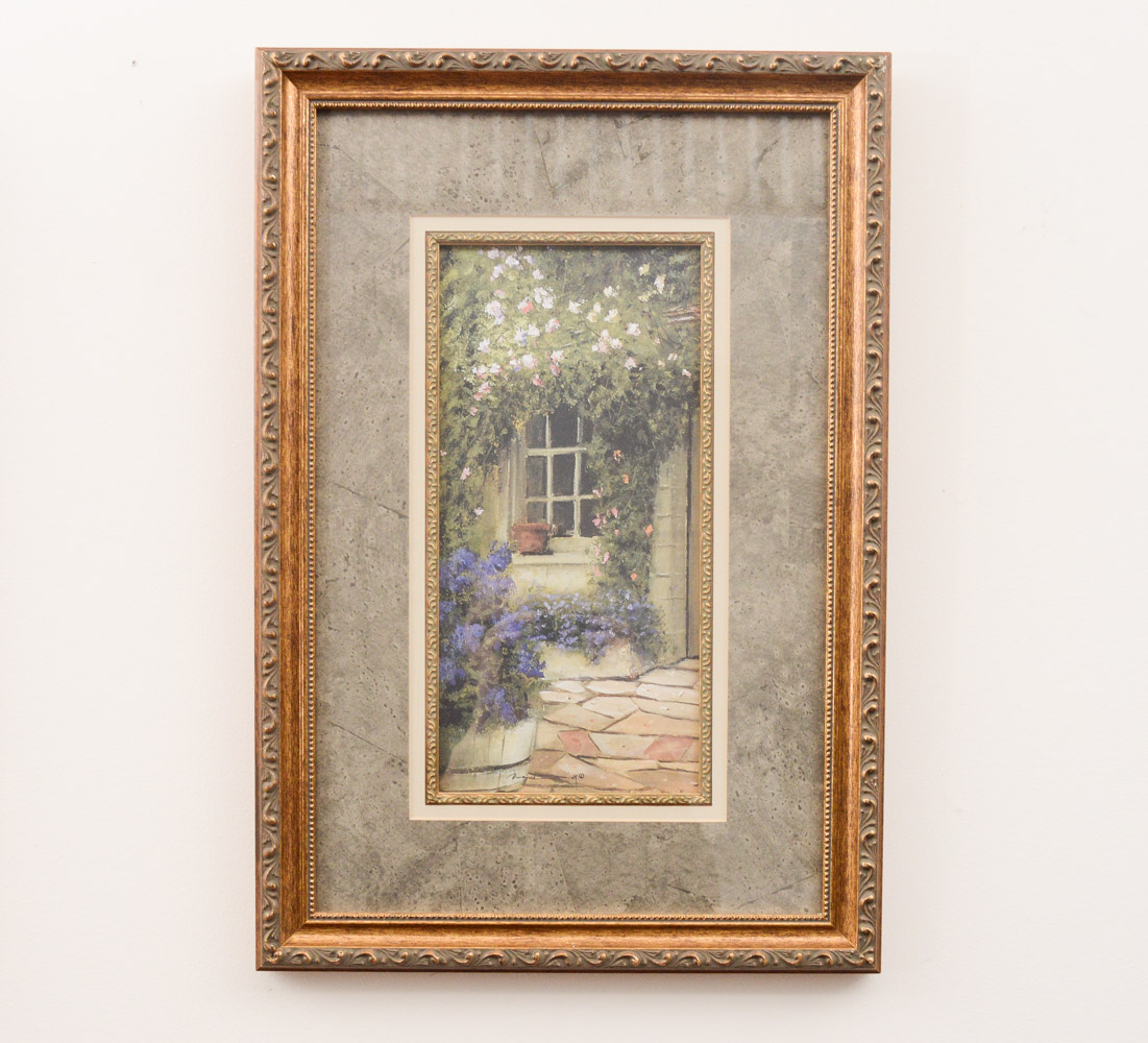 Denise Godbout Etching on Paper "Hissez les Voiles" and Garden Window Prints