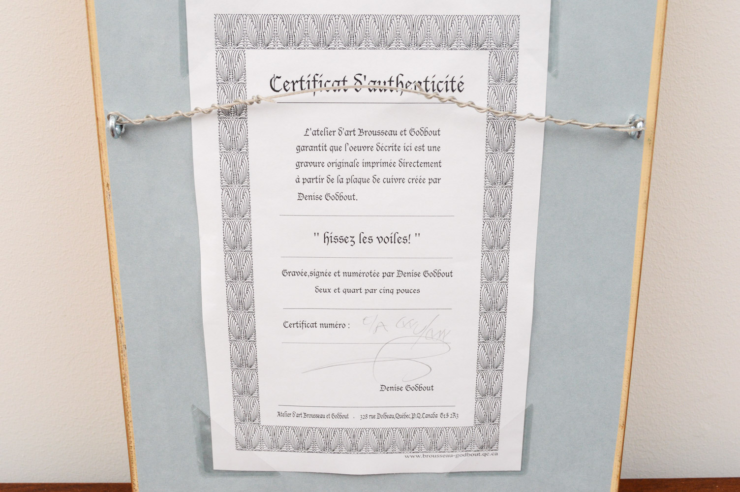 Denise Godbout Etching on Paper "Hissez les Voiles" and Garden Window Prints