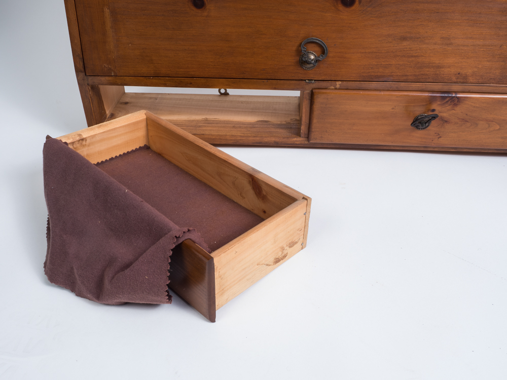 Pine Silverware Storage Cabinet