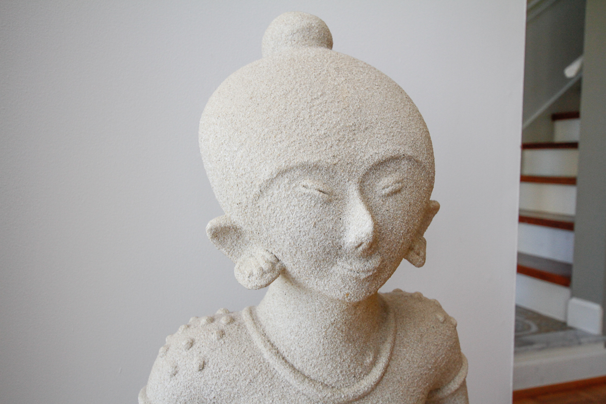 Contemporary Sculpture of a Seated Woman