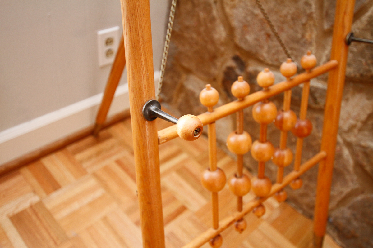 Vintage Ball and Spindle Wood  Easel