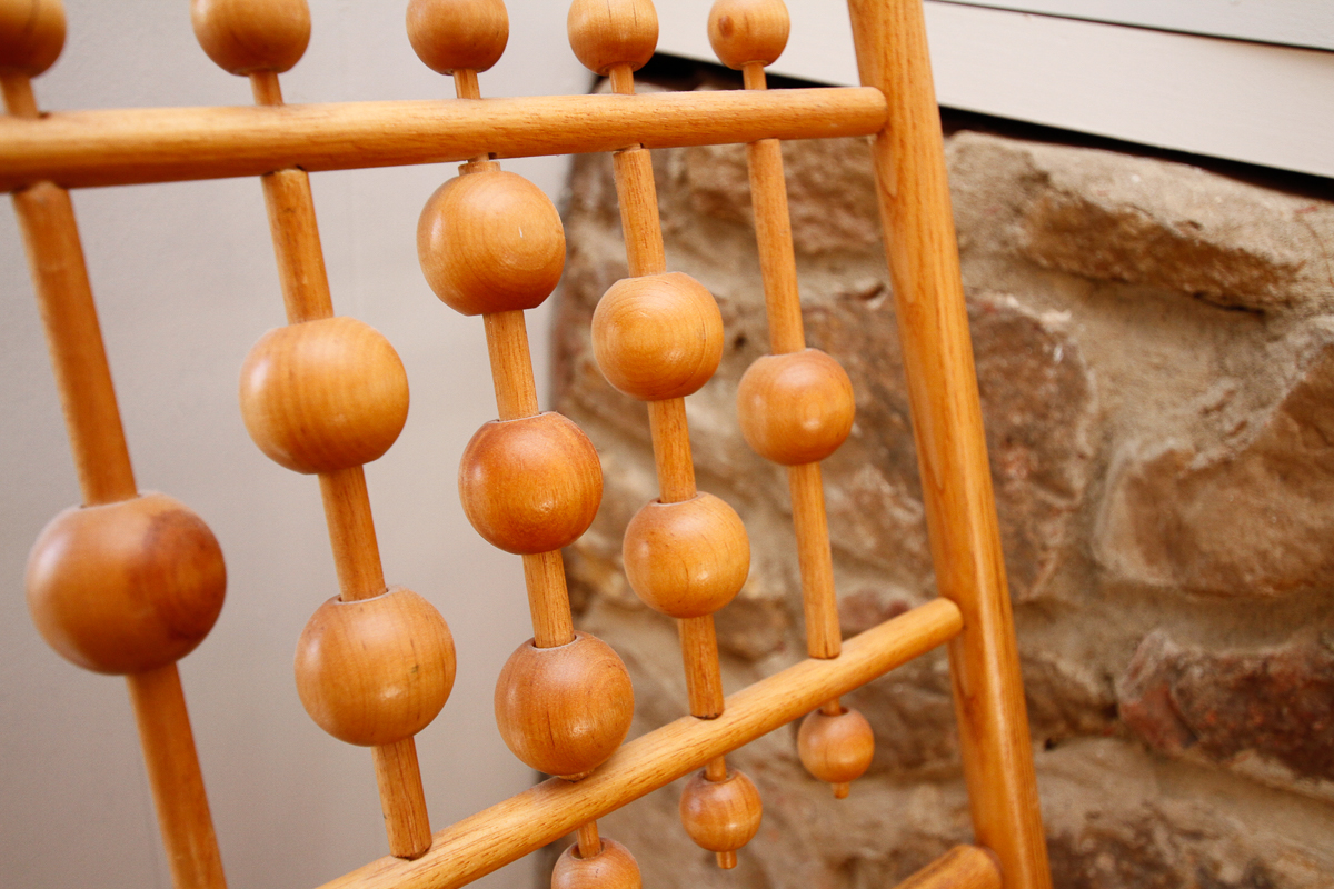 Vintage Ball and Spindle Wood  Easel