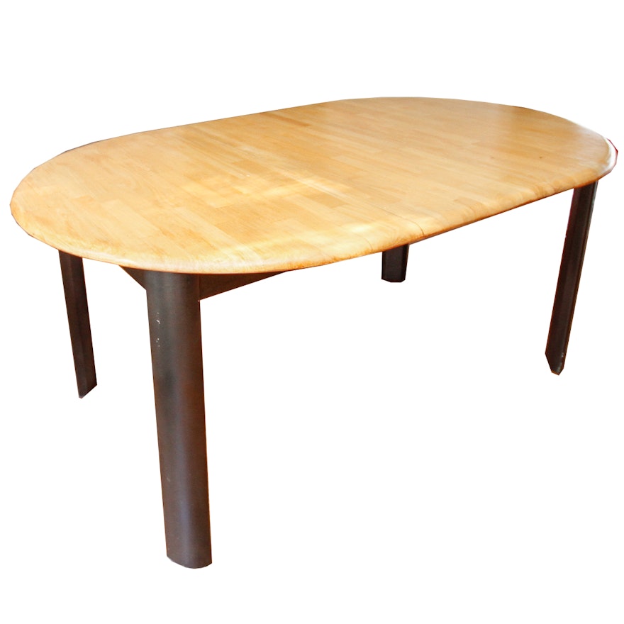 Dining Table With Birch Top and Leaf