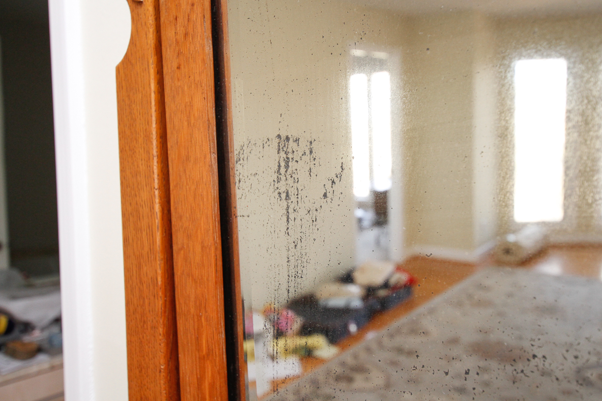 Vintage Victorian Style Oak Chest of Drawers with Mirror