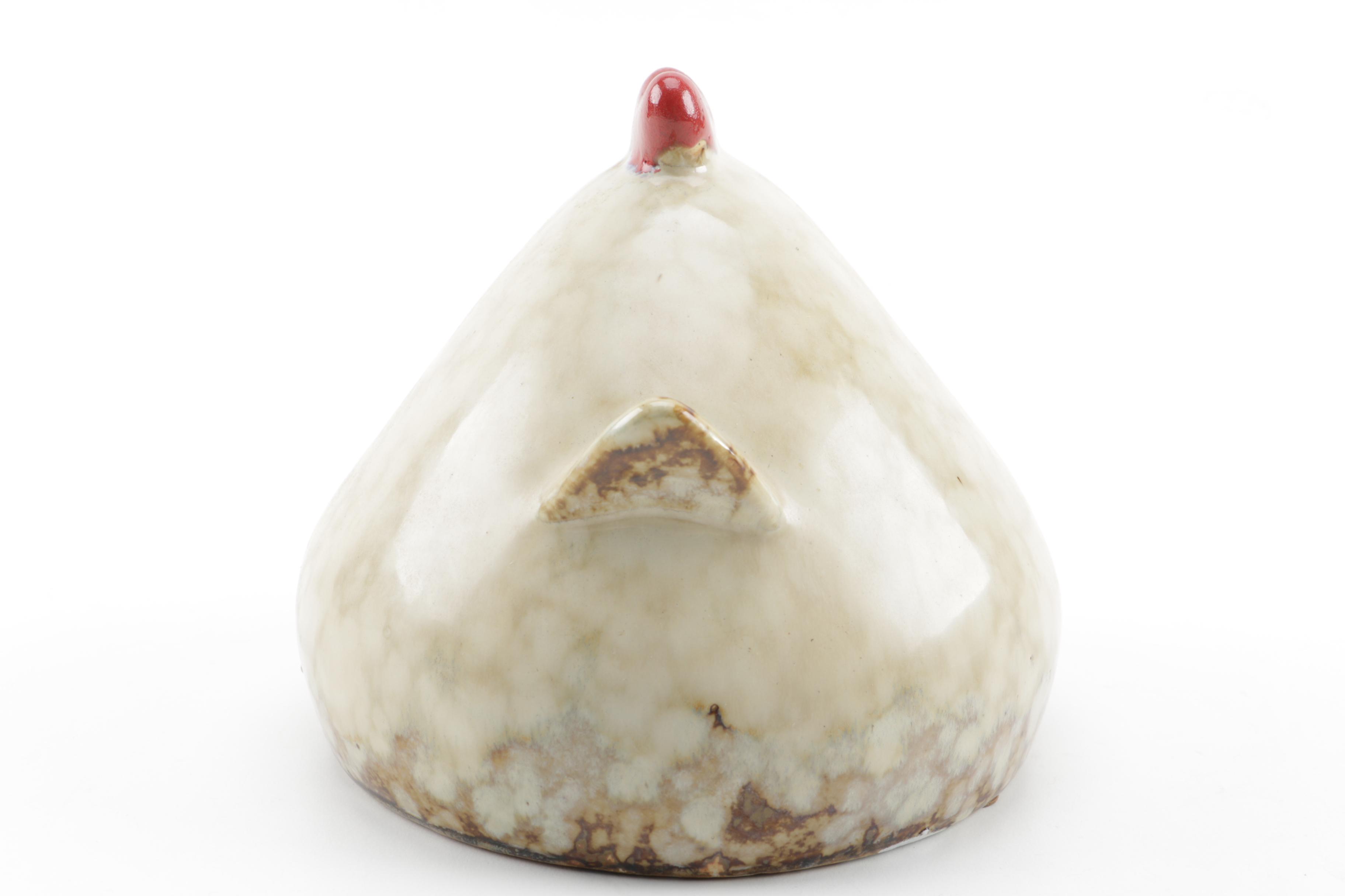 Decorative Ceramic Chicken and Pig Bowl