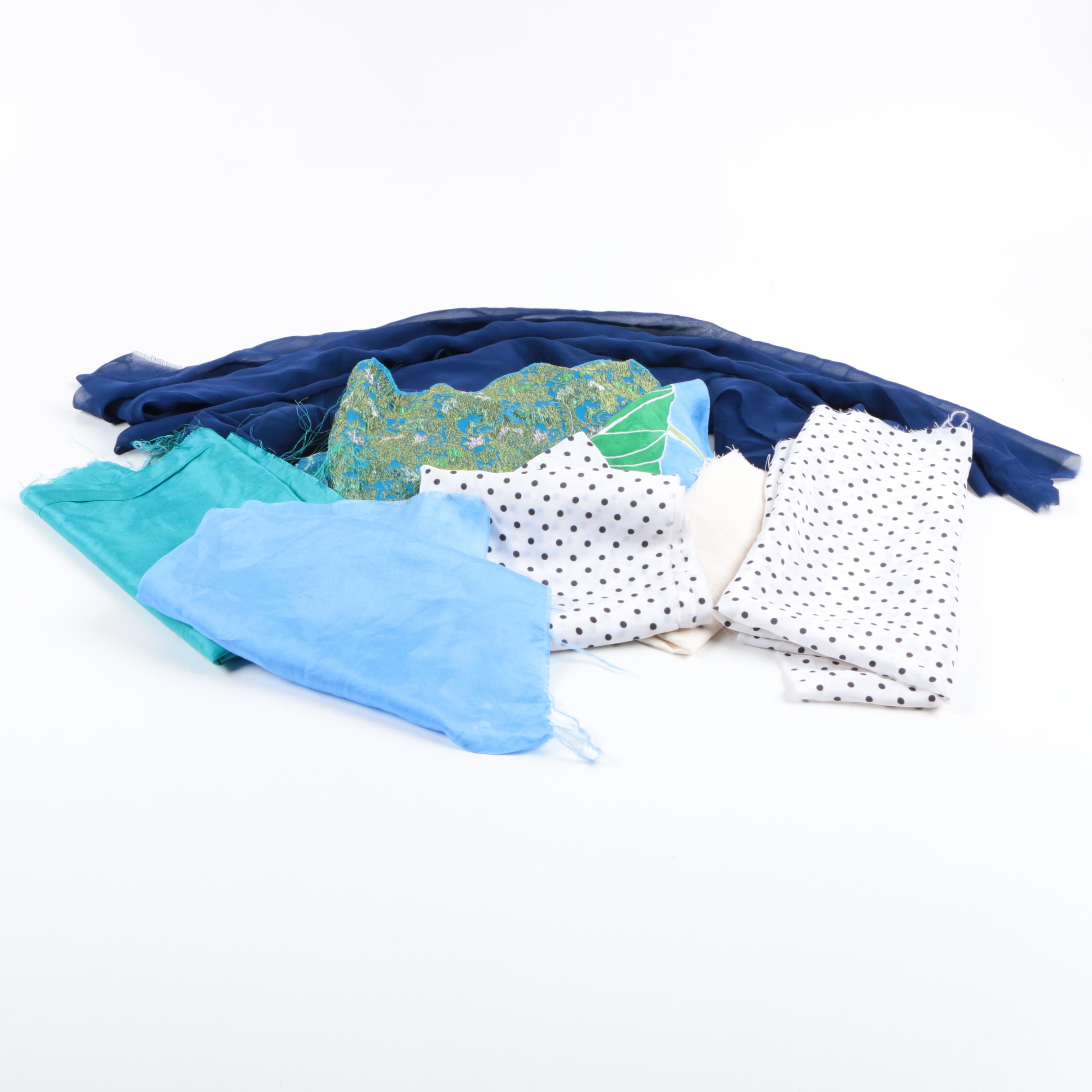 Batik Dyed Silk with Jacquard Woven Fabric and More