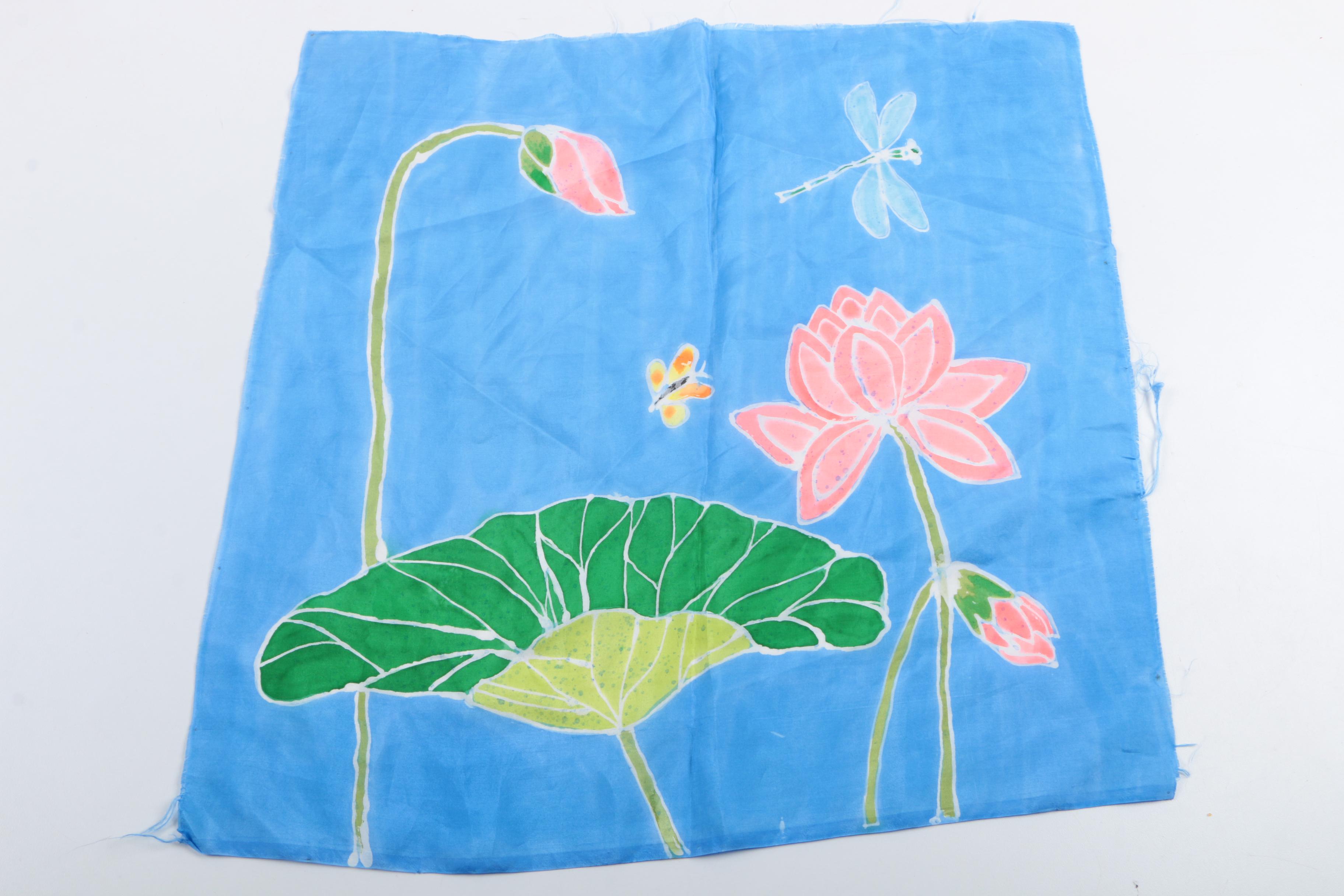 Batik Dyed Silk with Jacquard Woven Fabric and More