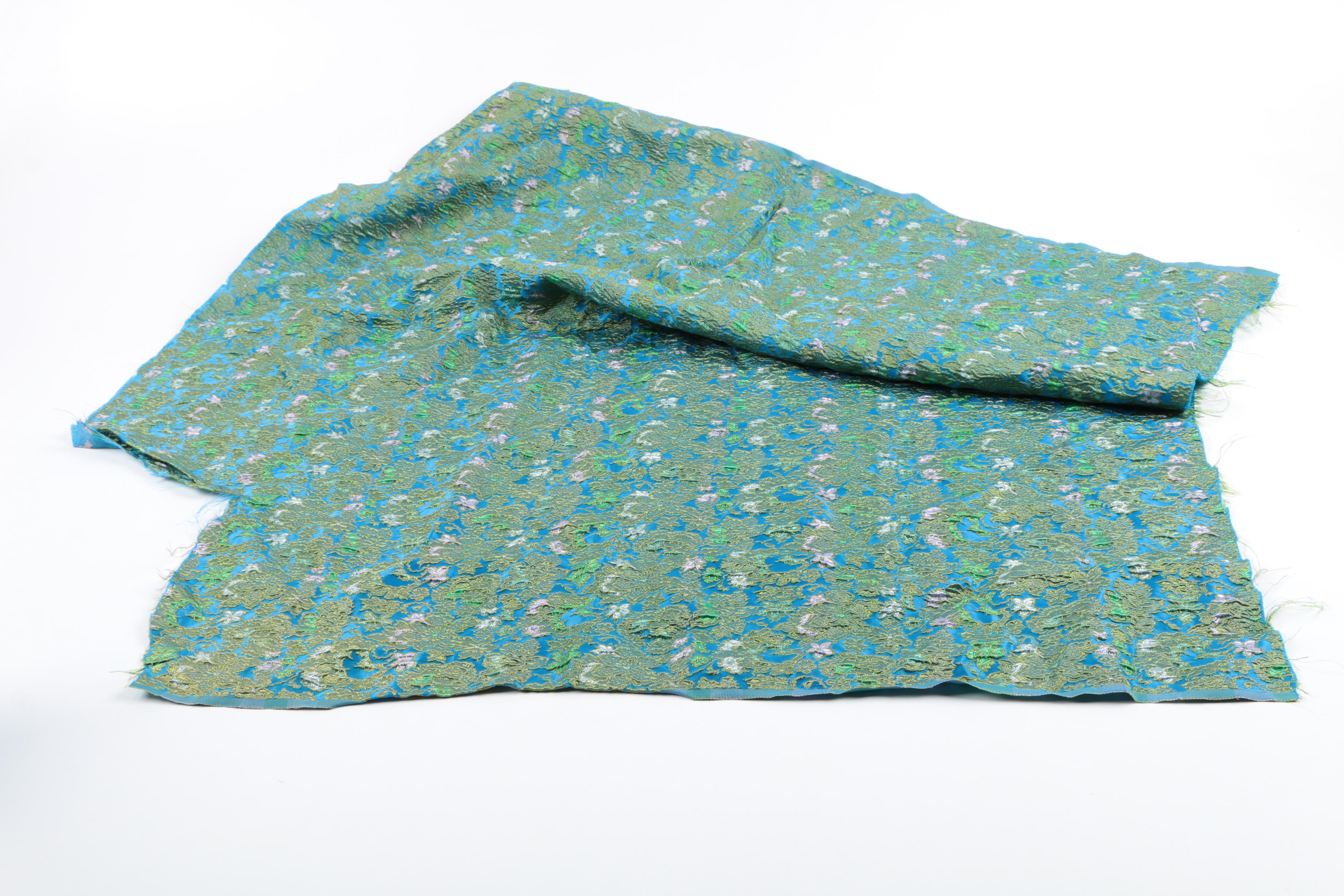 Batik Dyed Silk with Jacquard Woven Fabric and More