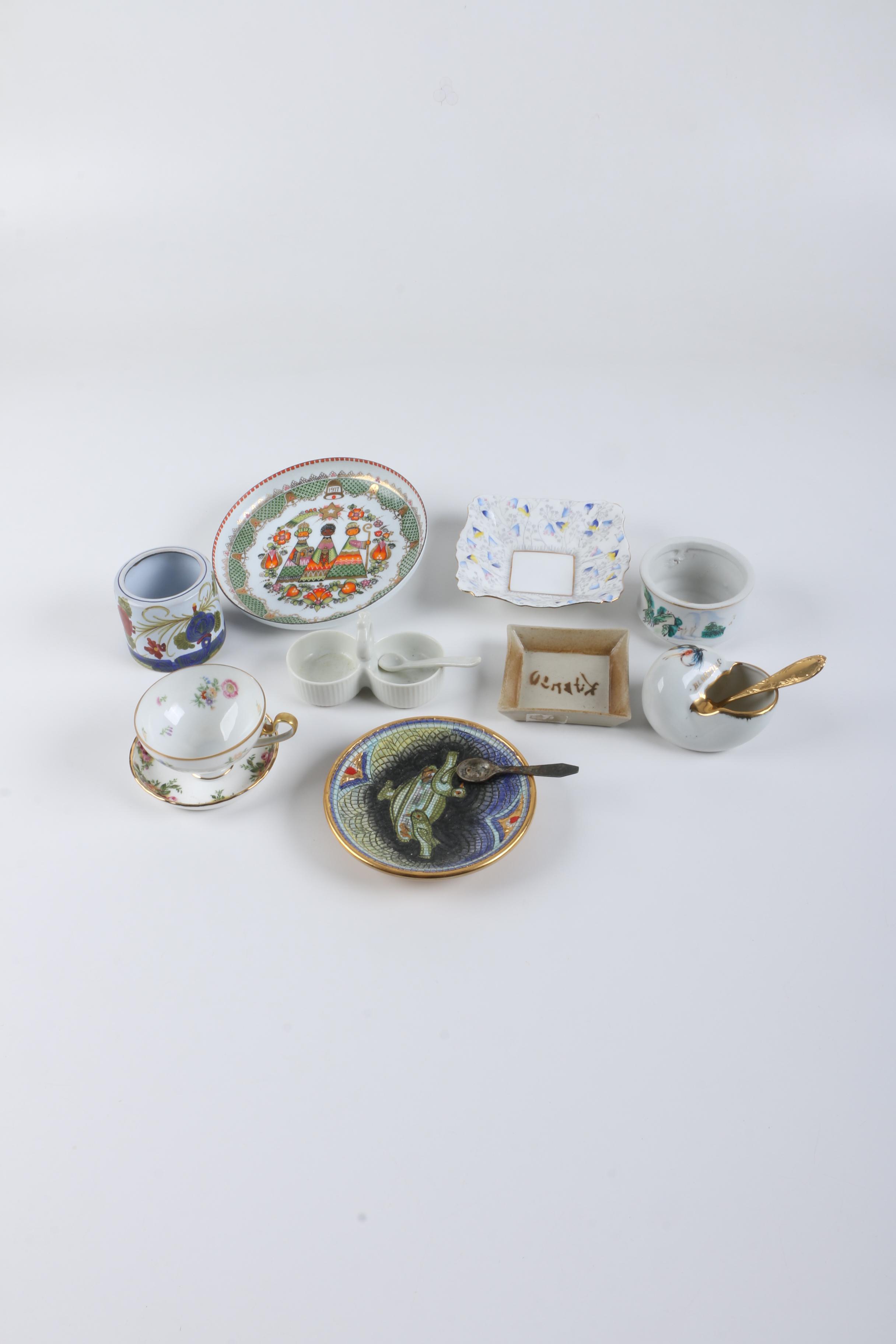 Eclectic Tableware Including Royal Albert and Others