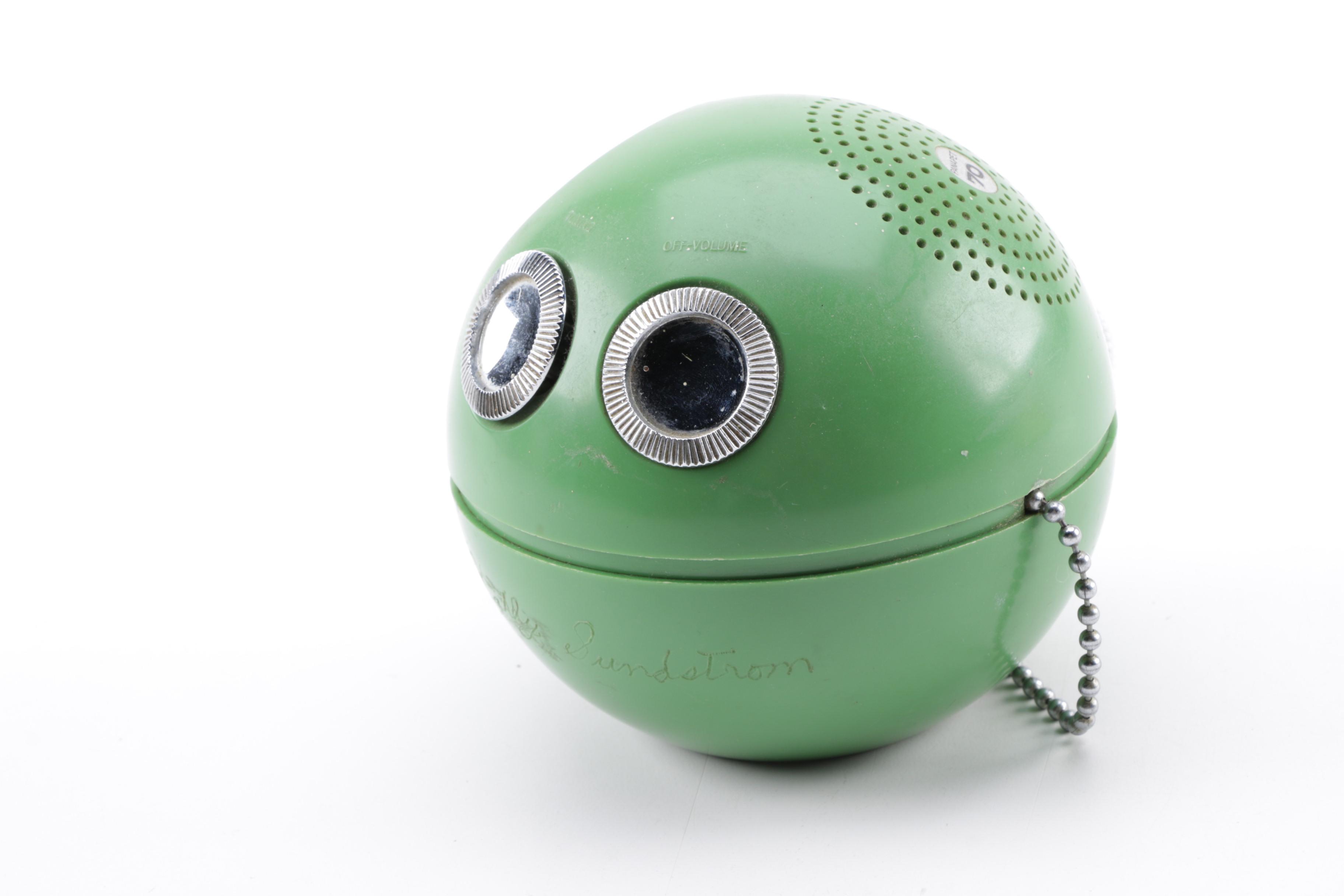 Mid Century Modern Panasonic R-70 Radio and Ericofon Rotary Telephone