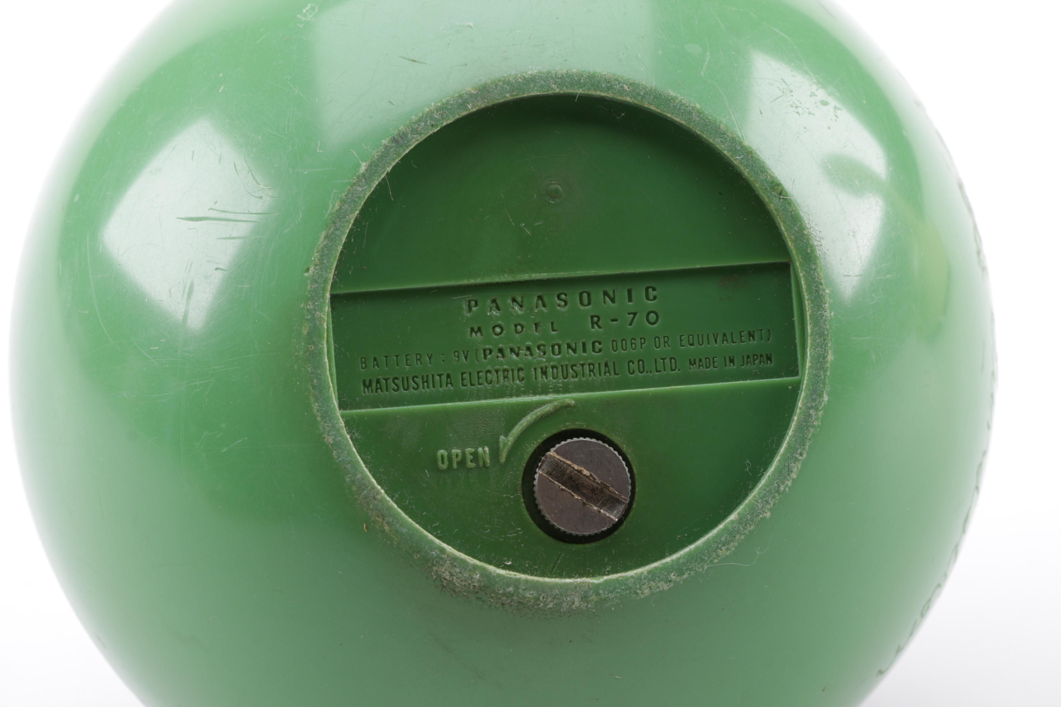 Mid Century Modern Panasonic R-70 Radio and Ericofon Rotary Telephone