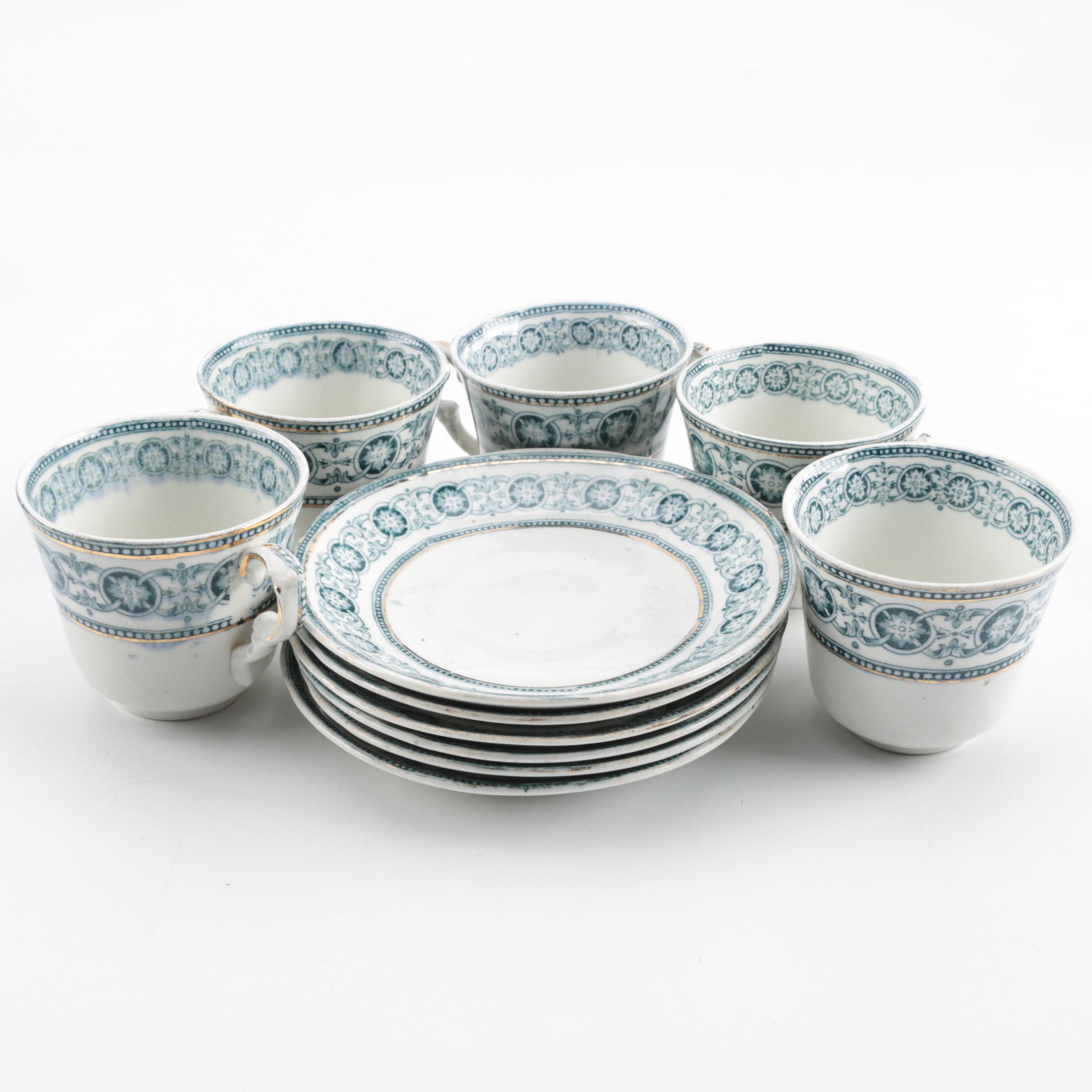 Bishop & Stonier "Rode" Ironstone Tea Set, Circa Early 20th C.