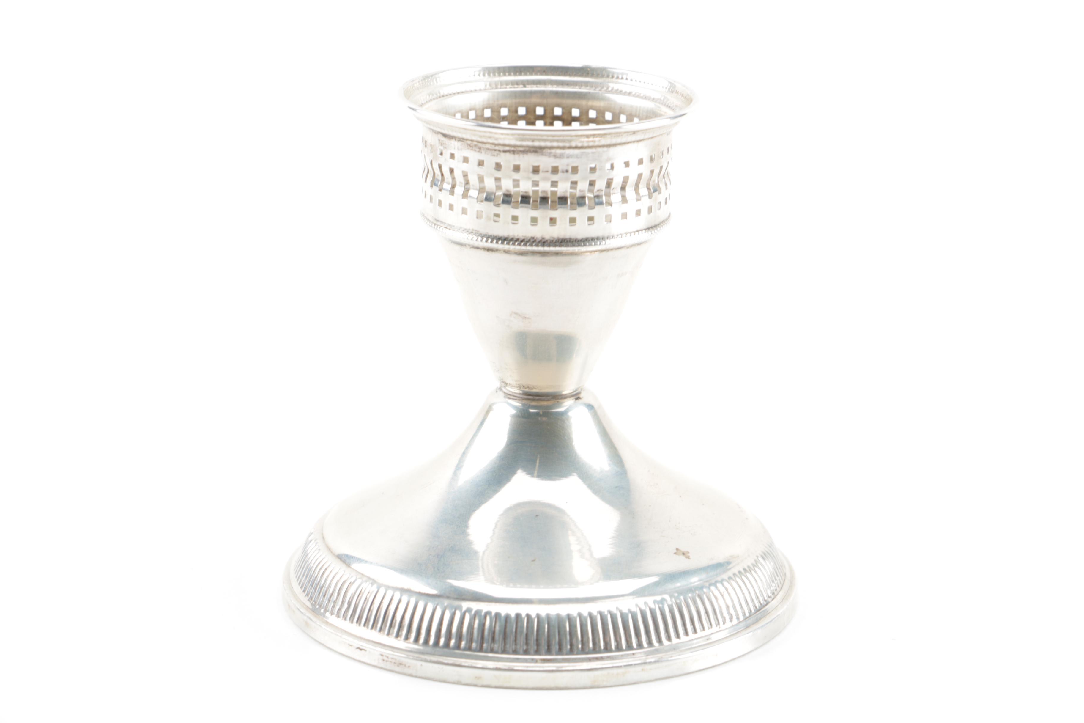 Vintage Duchin Creation Weighted Sterling Console Candleholders