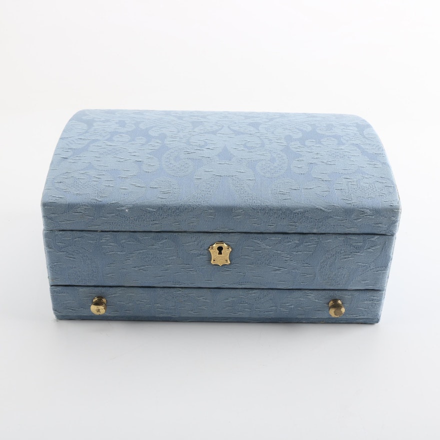 Blue Foliate Jewelry Box