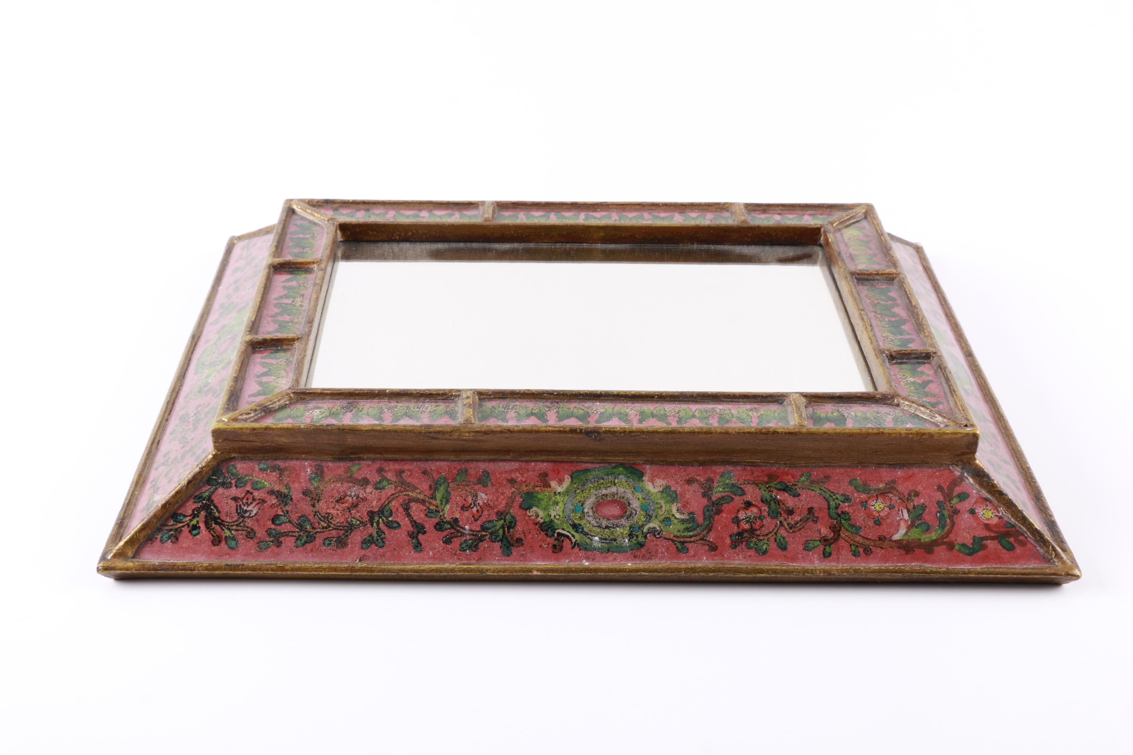 Vintage Painted Wall Mirror