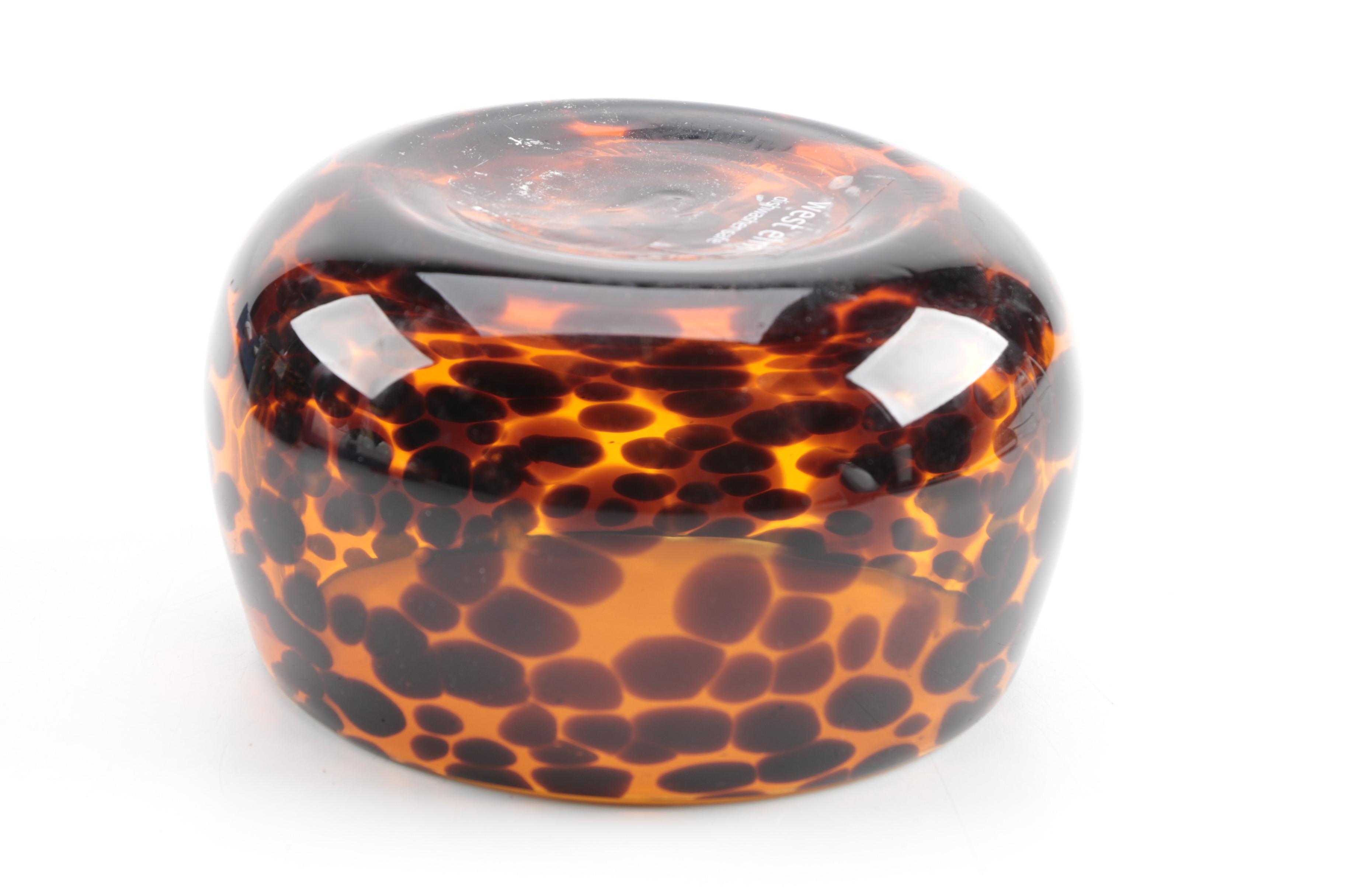 West Elm Tortoiseshell Glass Bowls