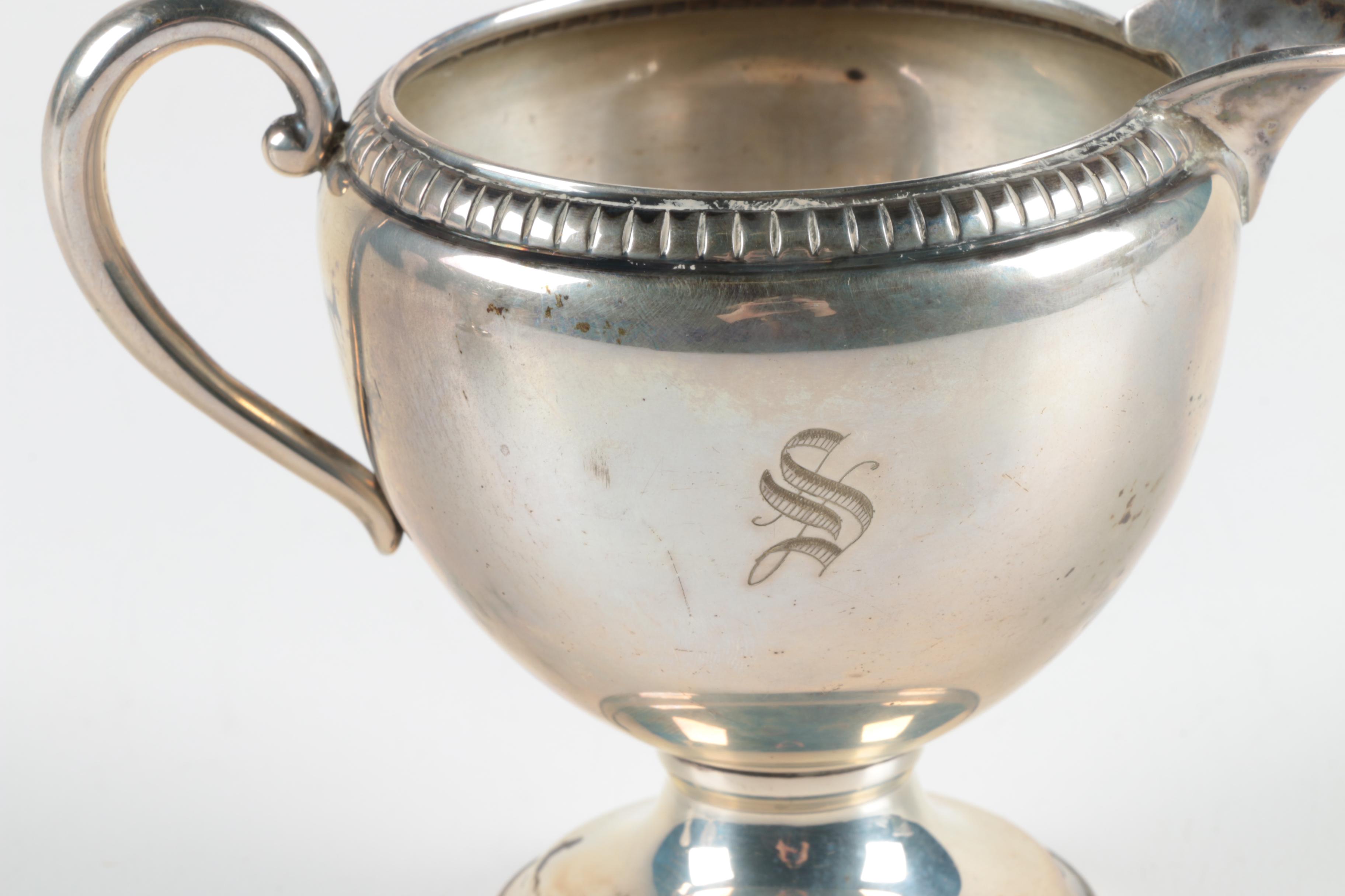 Revere Silversmiths Inc. Weighted Sterling Creamer and Sugar Bowl Set