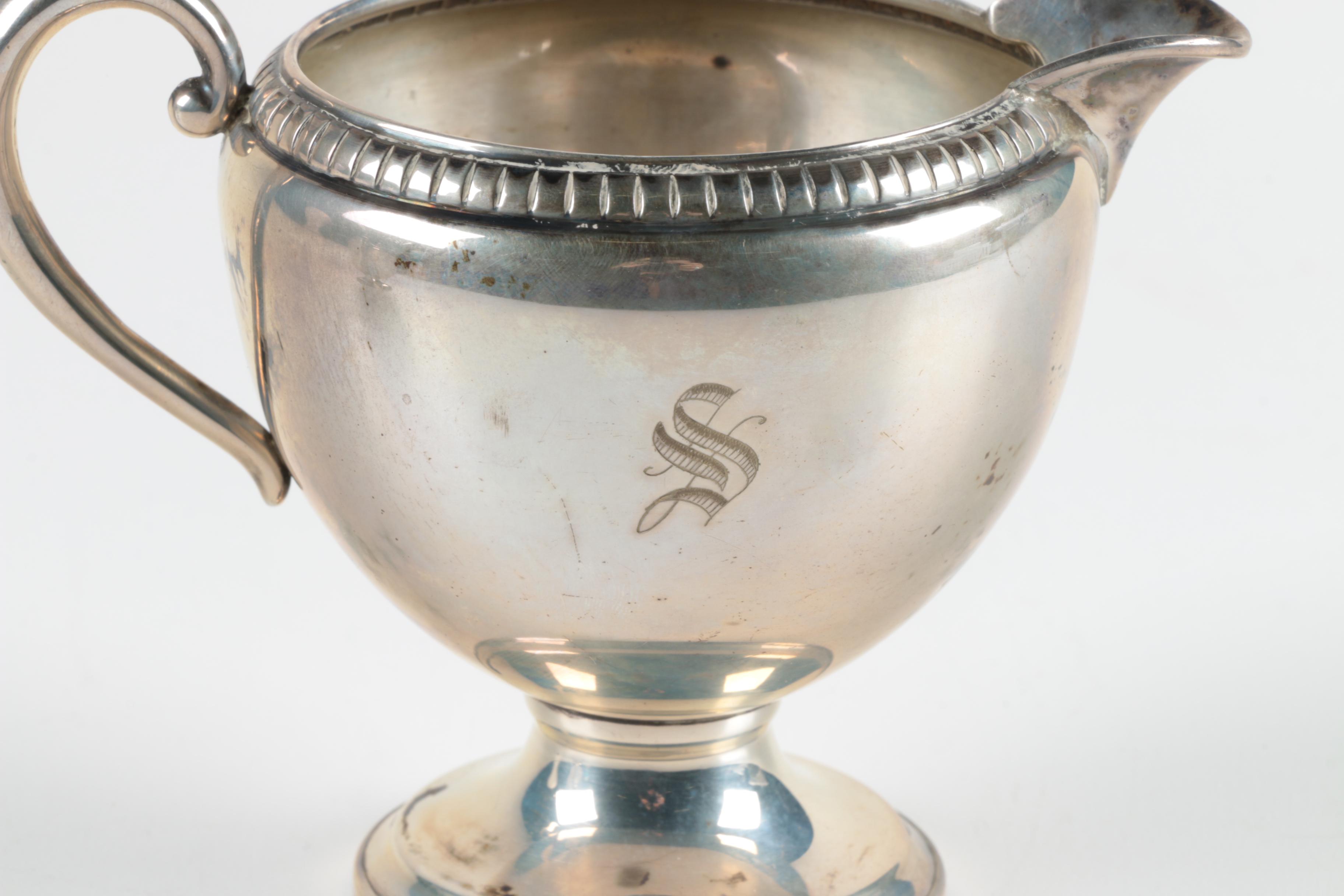 Revere Silversmiths Inc. Weighted Sterling Creamer and Sugar Bowl Set