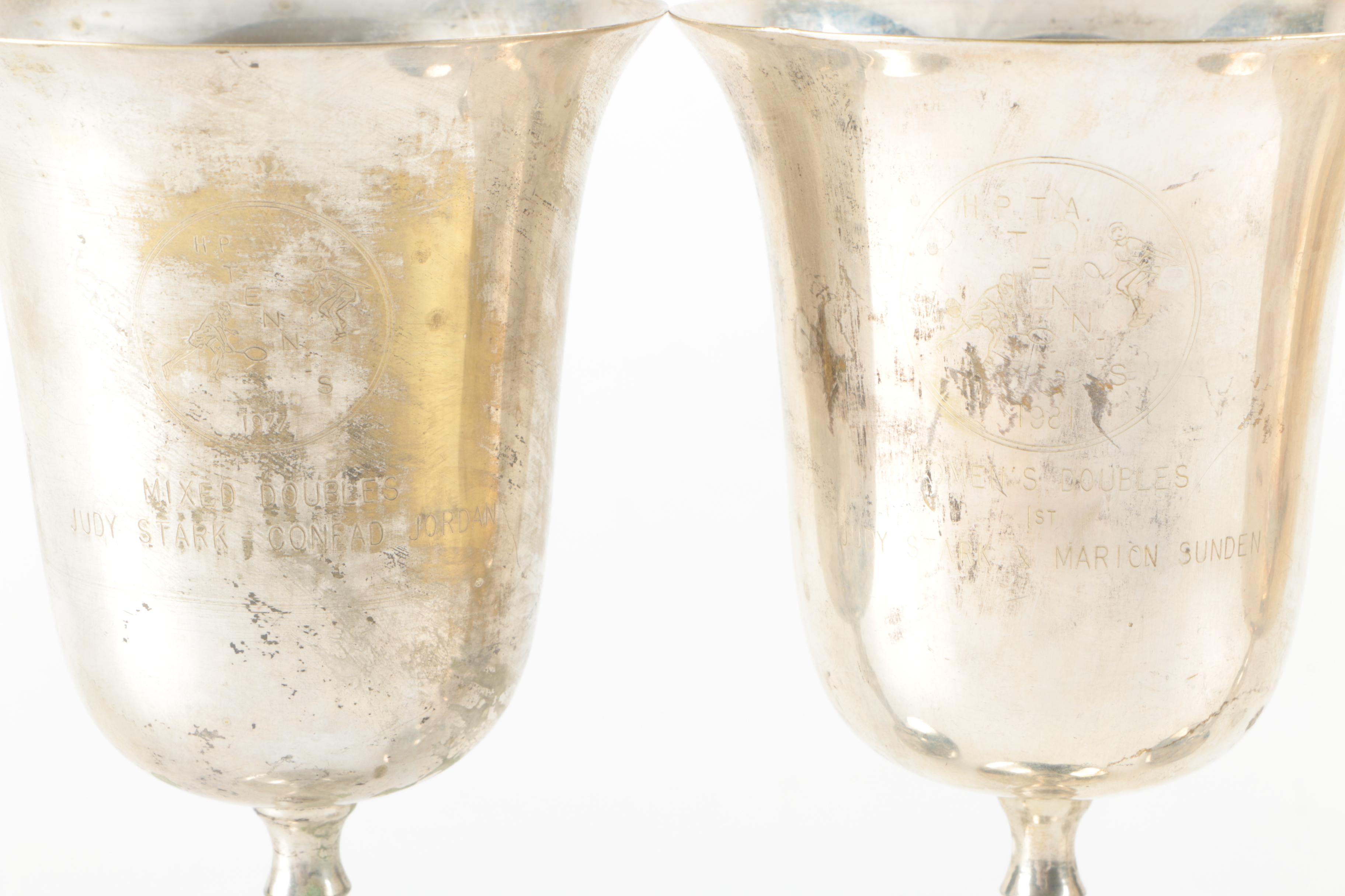 Vintage Sheridan and Leonard Silver Mfg. Co. Silver Plate Goblets and Coupes