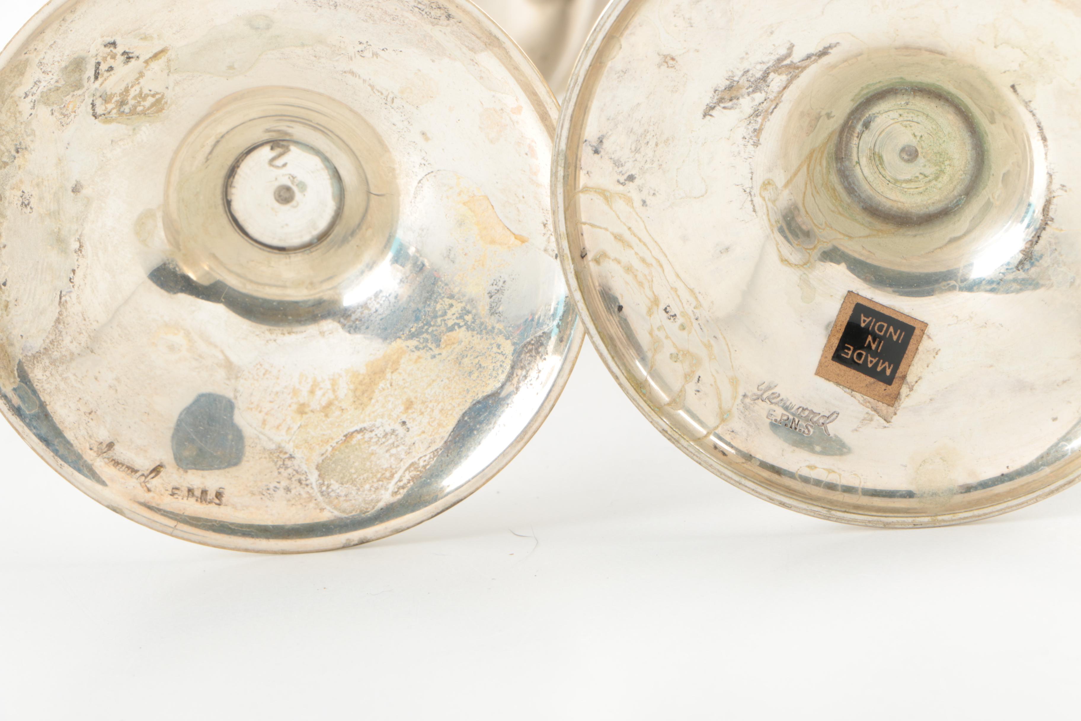 Vintage Sheridan and Leonard Silver Mfg. Co. Silver Plate Goblets and Coupes