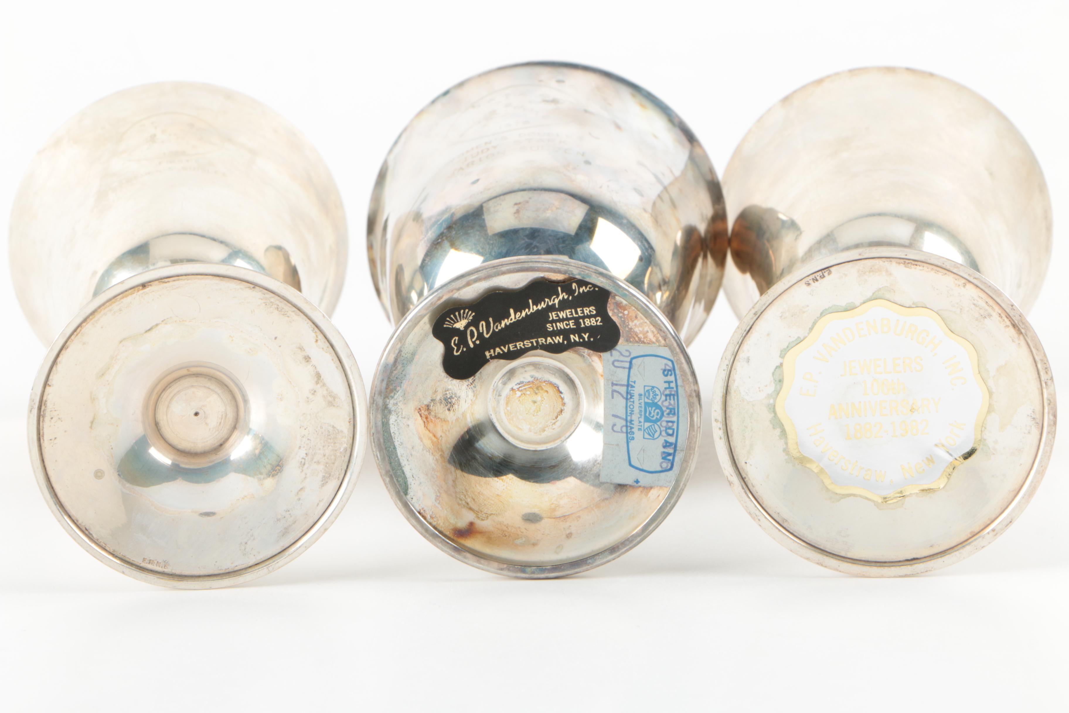 Vintage Sheridan and Leonard Silver Mfg. Co. Silver Plate Goblets and Coupes