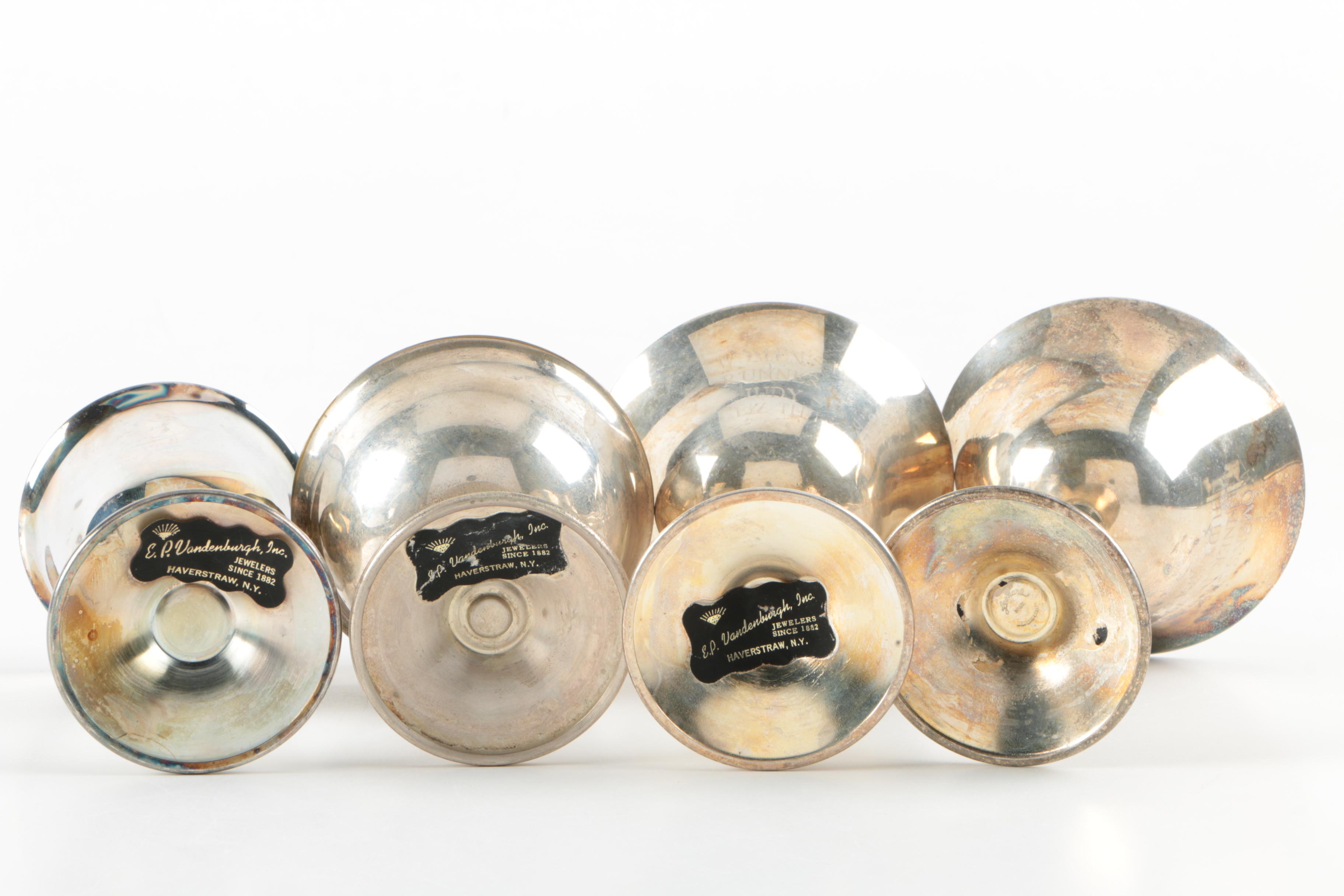 Vintage Sheridan and Leonard Silver Mfg. Co. Silver Plate Goblets and Coupes