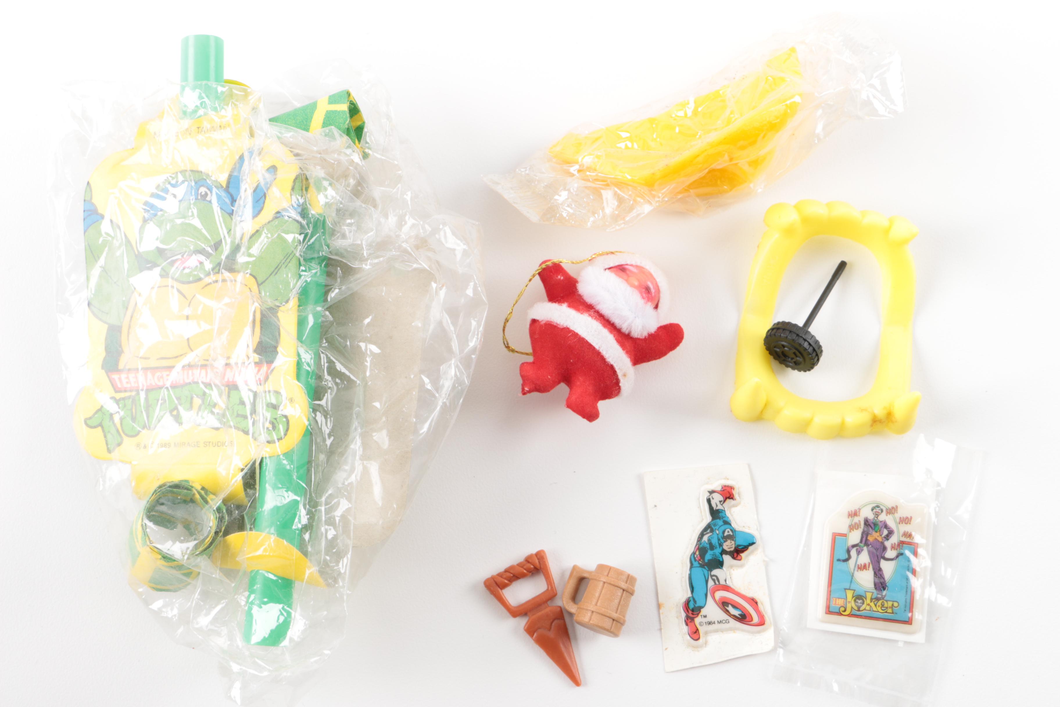 Assorted Toy Cars with Other Vintage Toys and Accessories