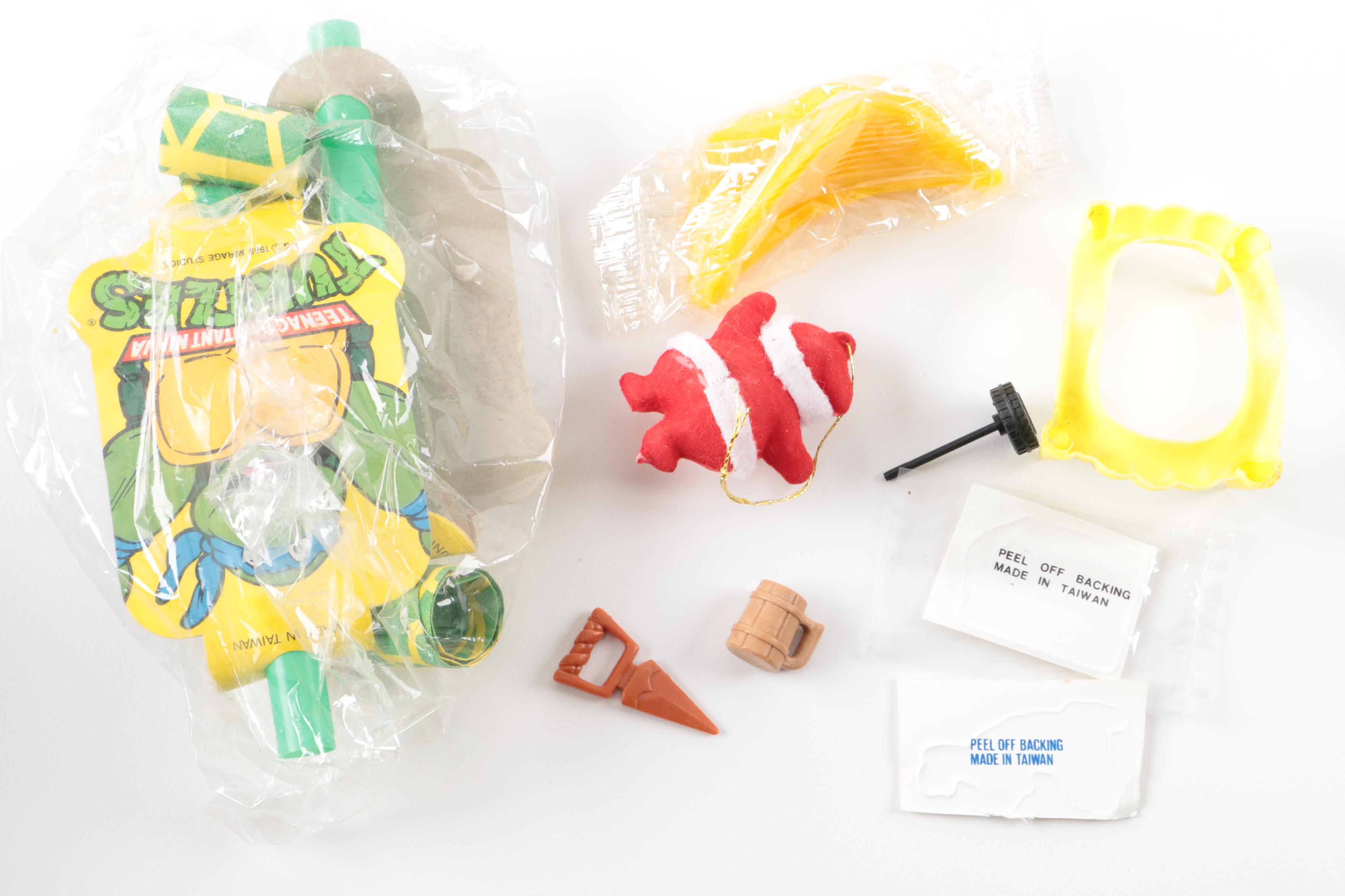 Assorted Toy Cars with Other Vintage Toys and Accessories